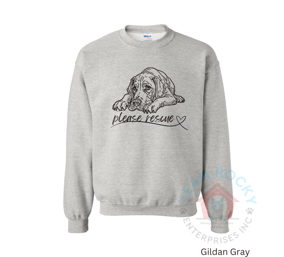 Please Rescue Sweatshirt Gray.png