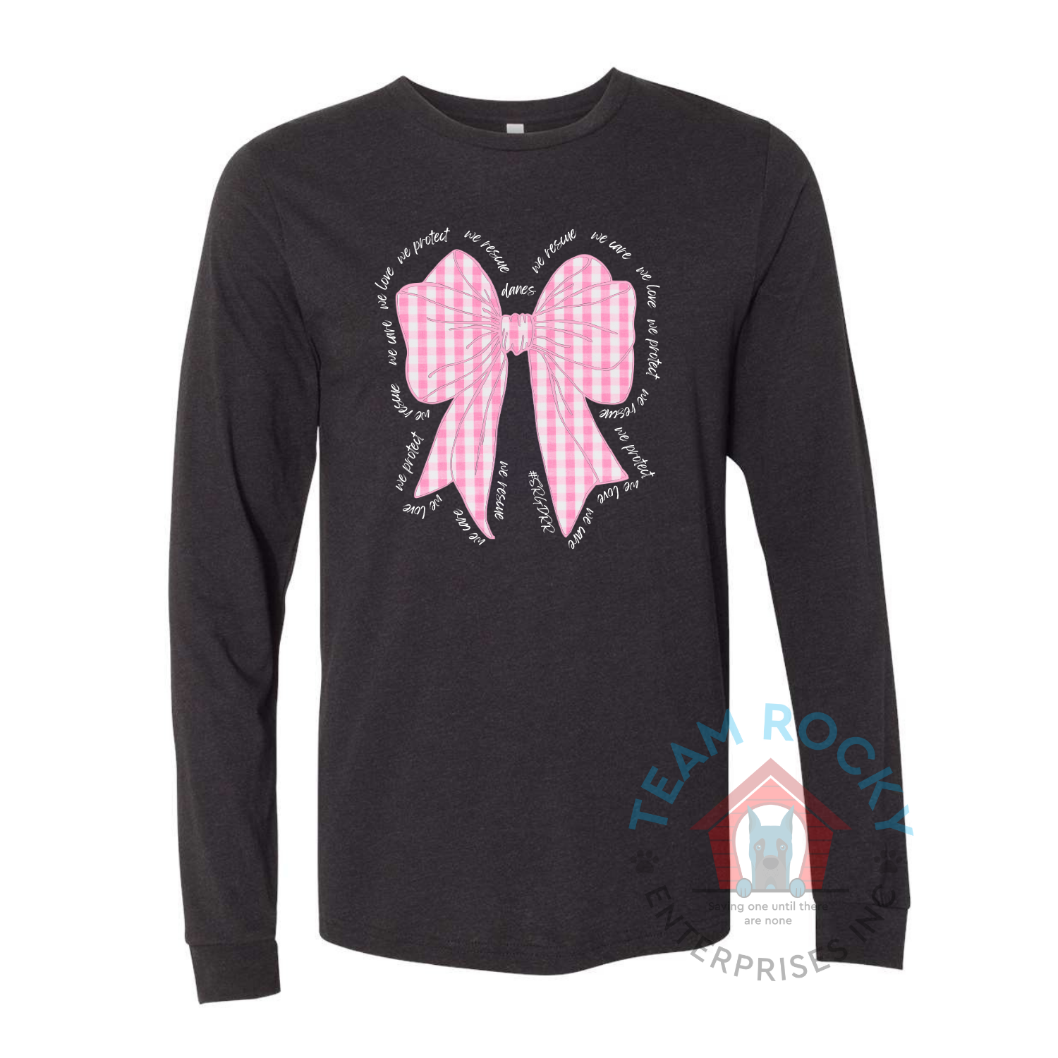 Pink Plaid Bow Black.png