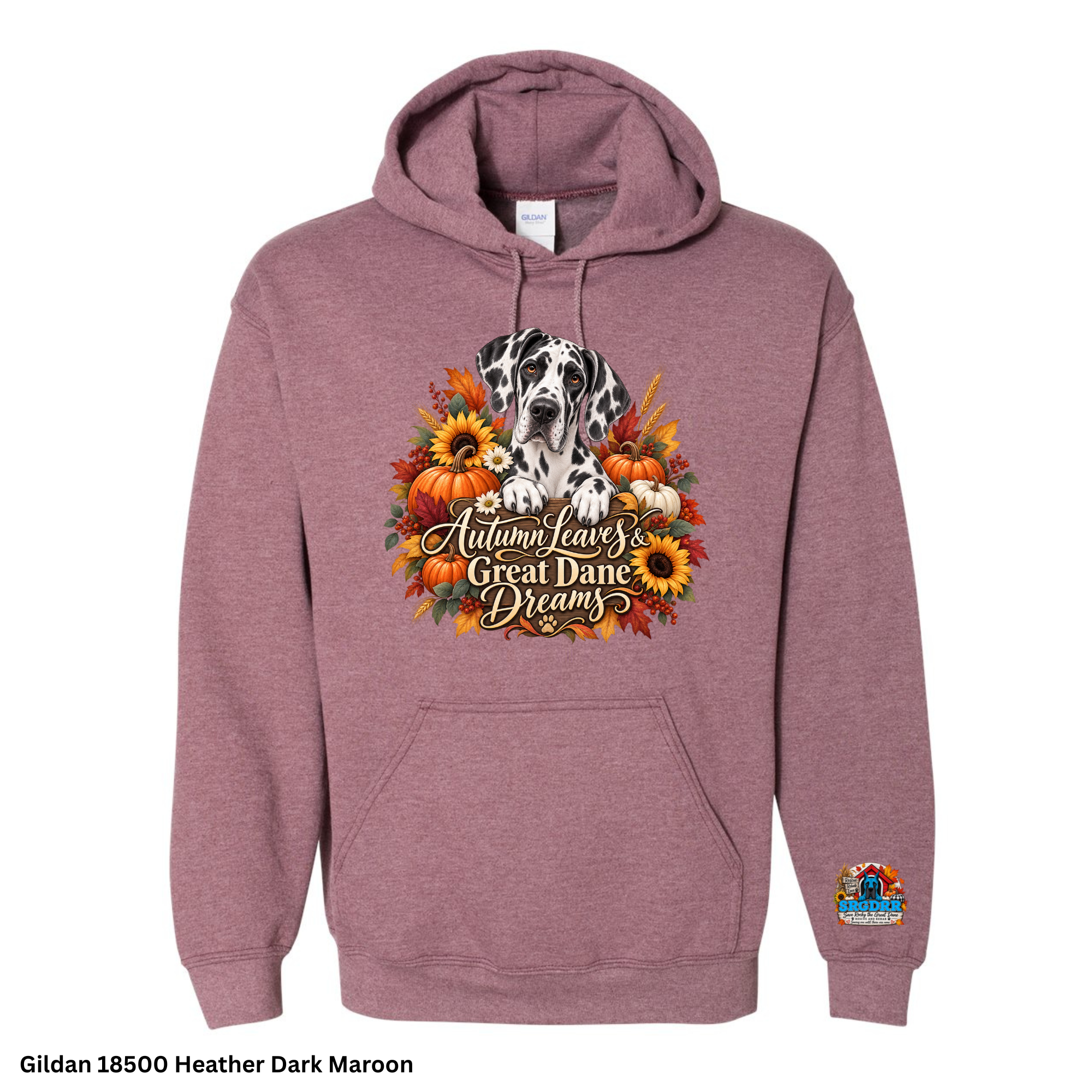 Autumn Leaves & Great Dane Dreams Hoodie