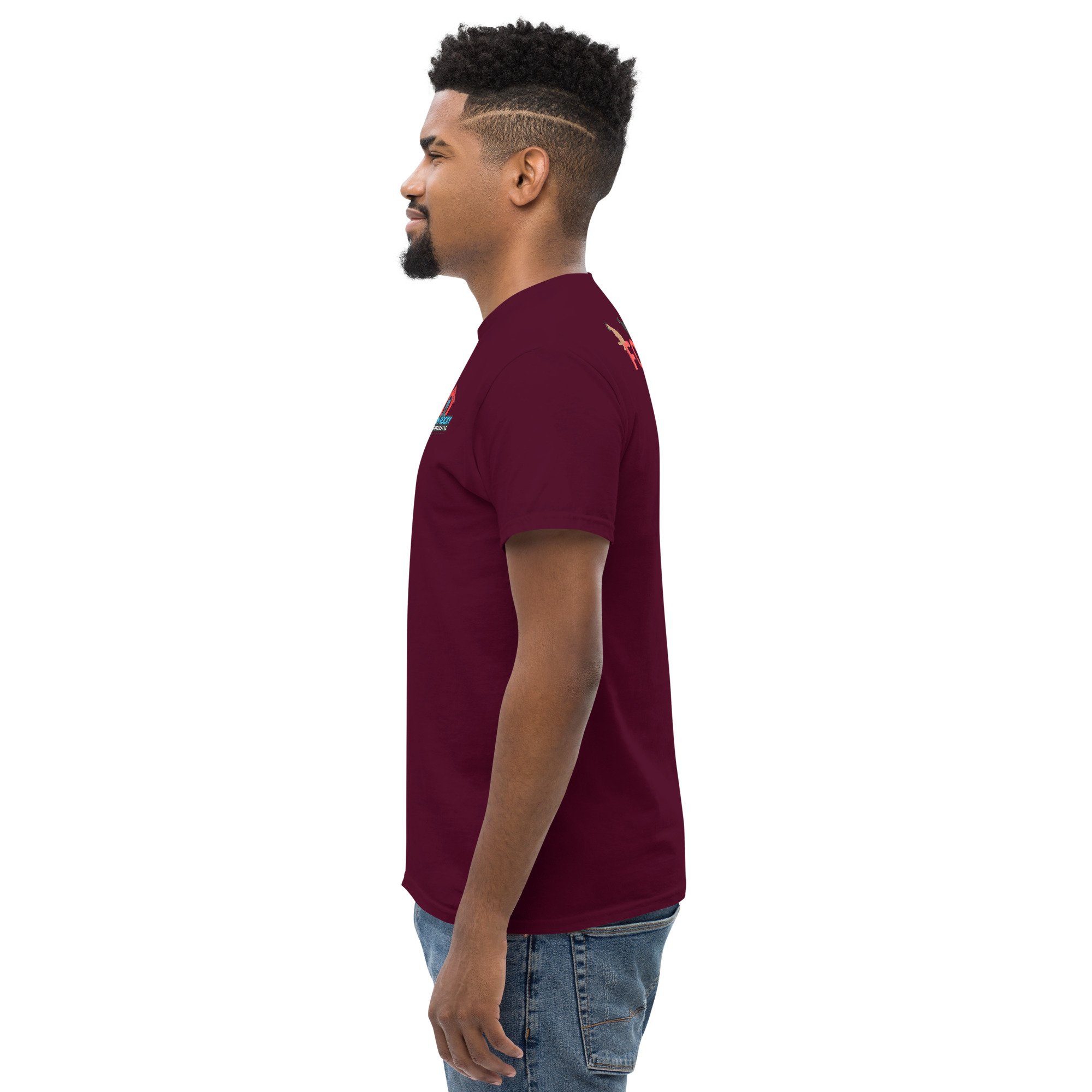 unisex-classic-tee-maroon-left-66e37a1e108eb.jpg