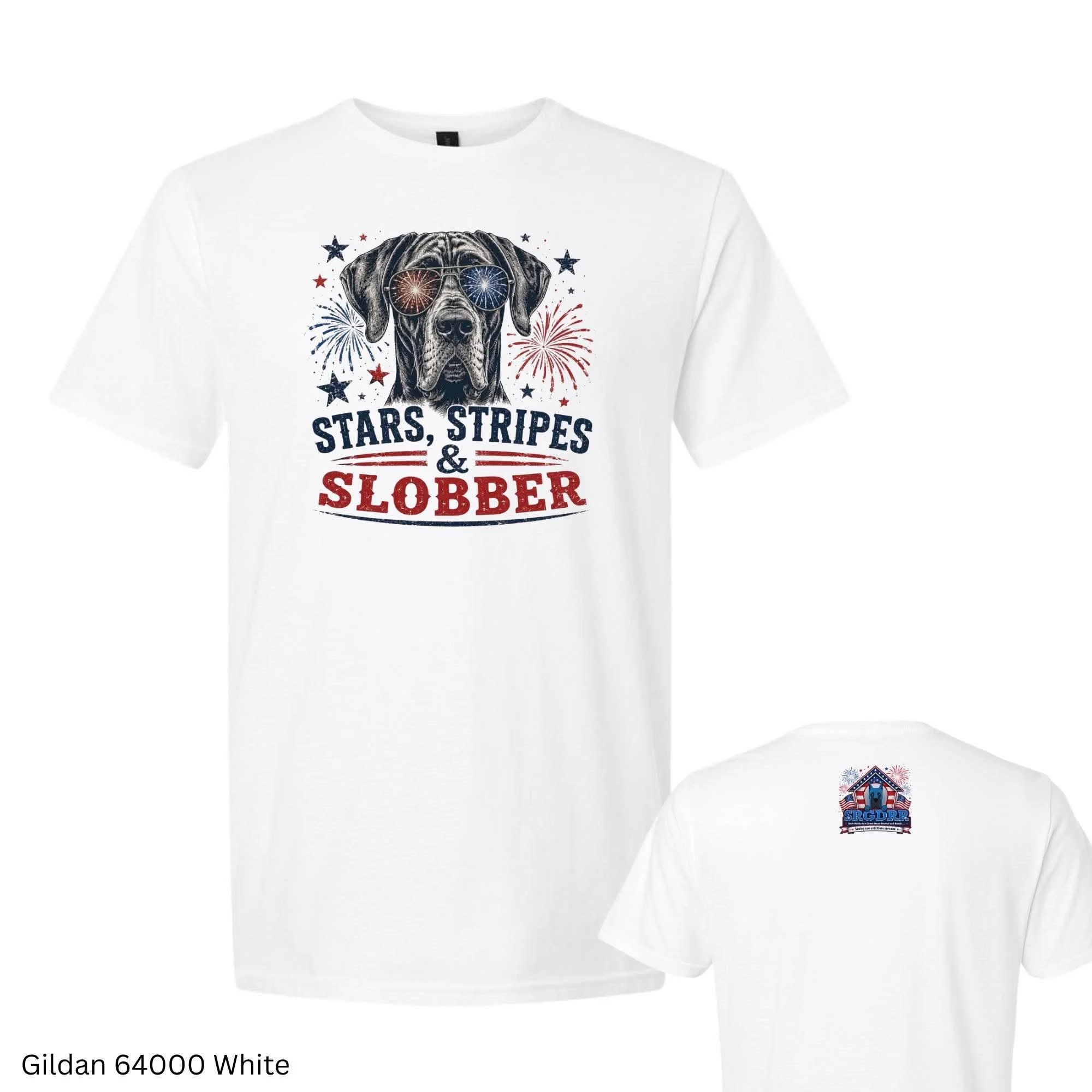 Stars, Stripes & Slobber Patriotic Great Dane Shirt & Tank