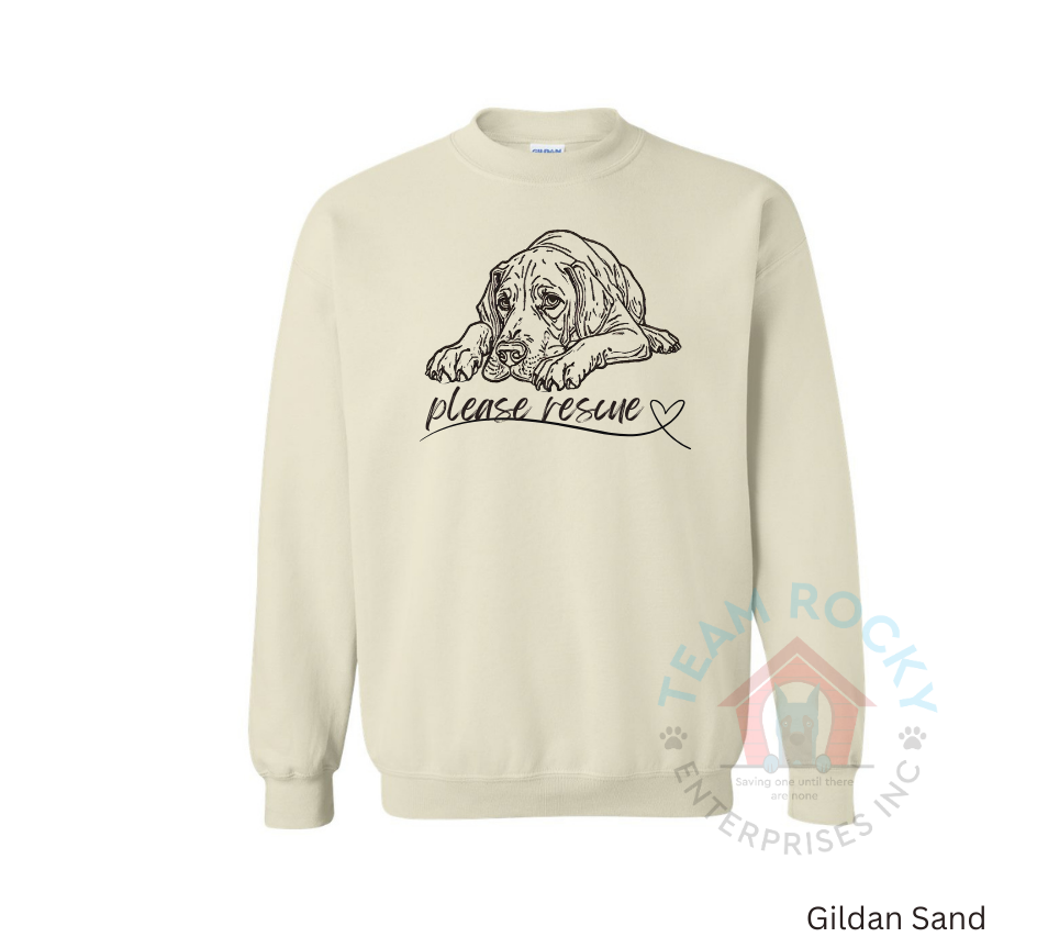 Please Rescue Sweatshirt Sand.png