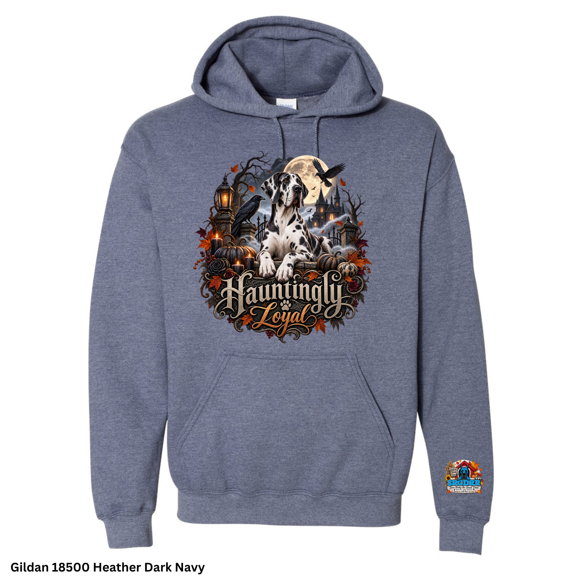 Hauntingly Loyal Great Dane Halloween Hoodie