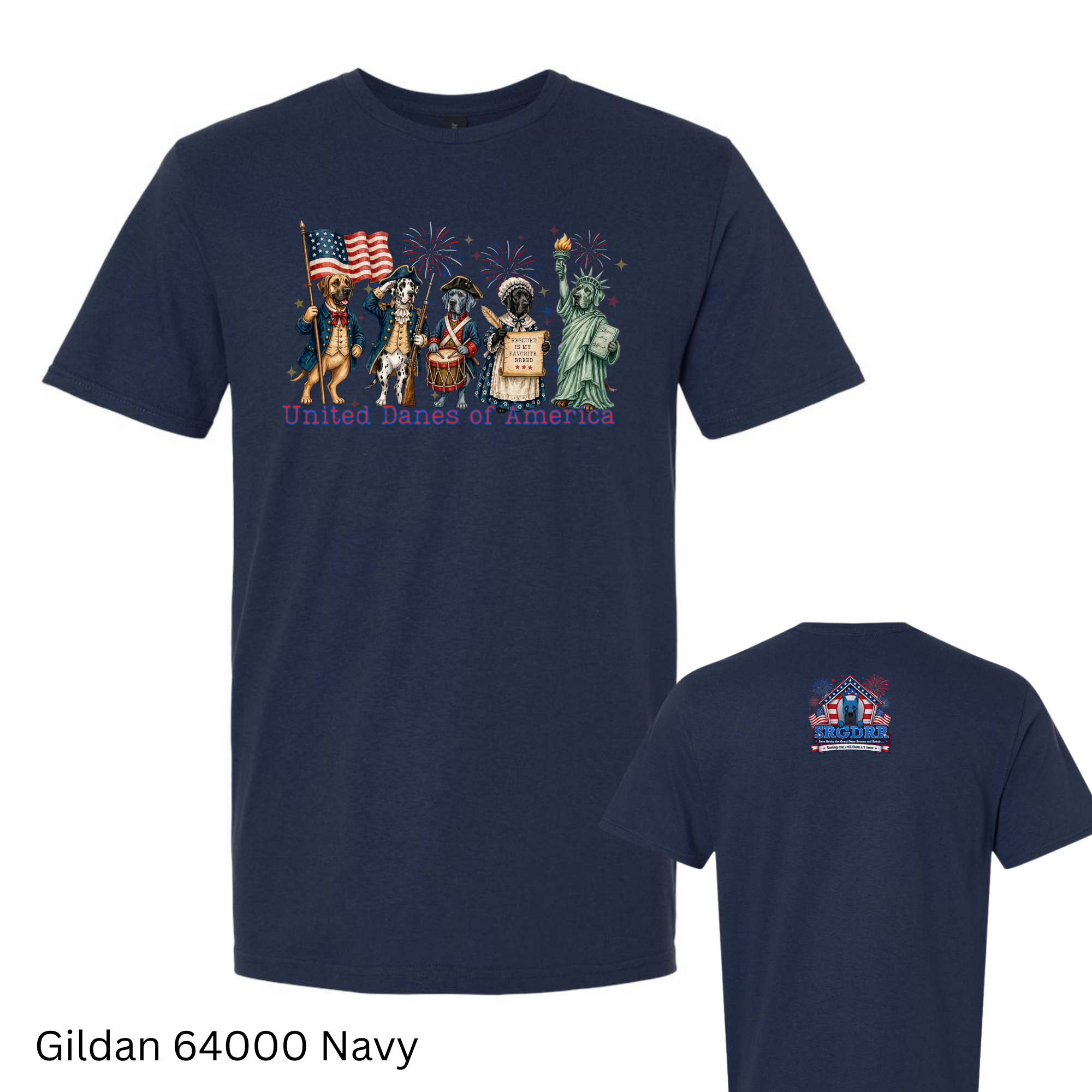 🎆 United Danes of America Patriotic Great Dane T-Shirt & Tank 🎆