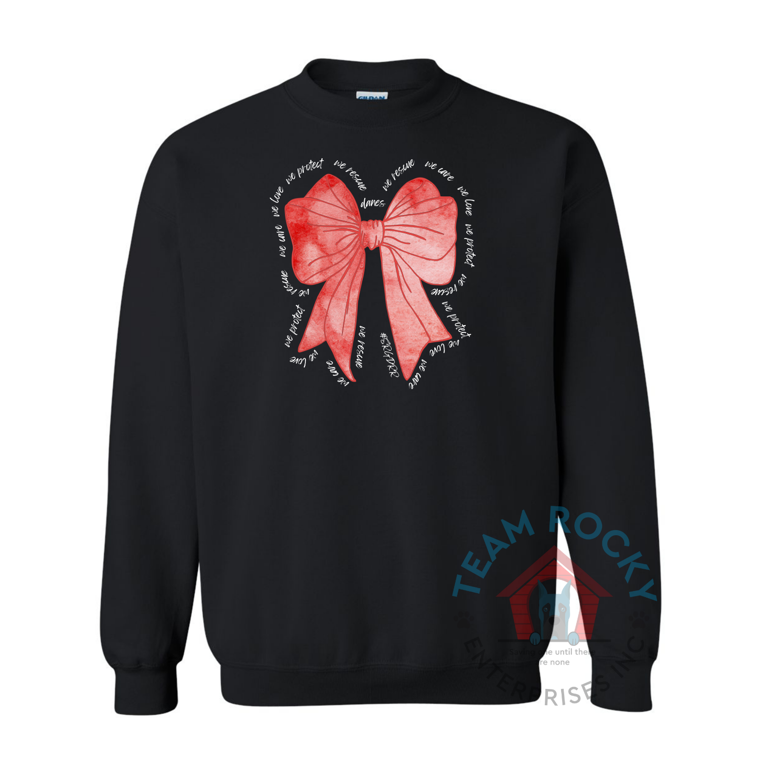 Red Bow Sweatshirt Black.png