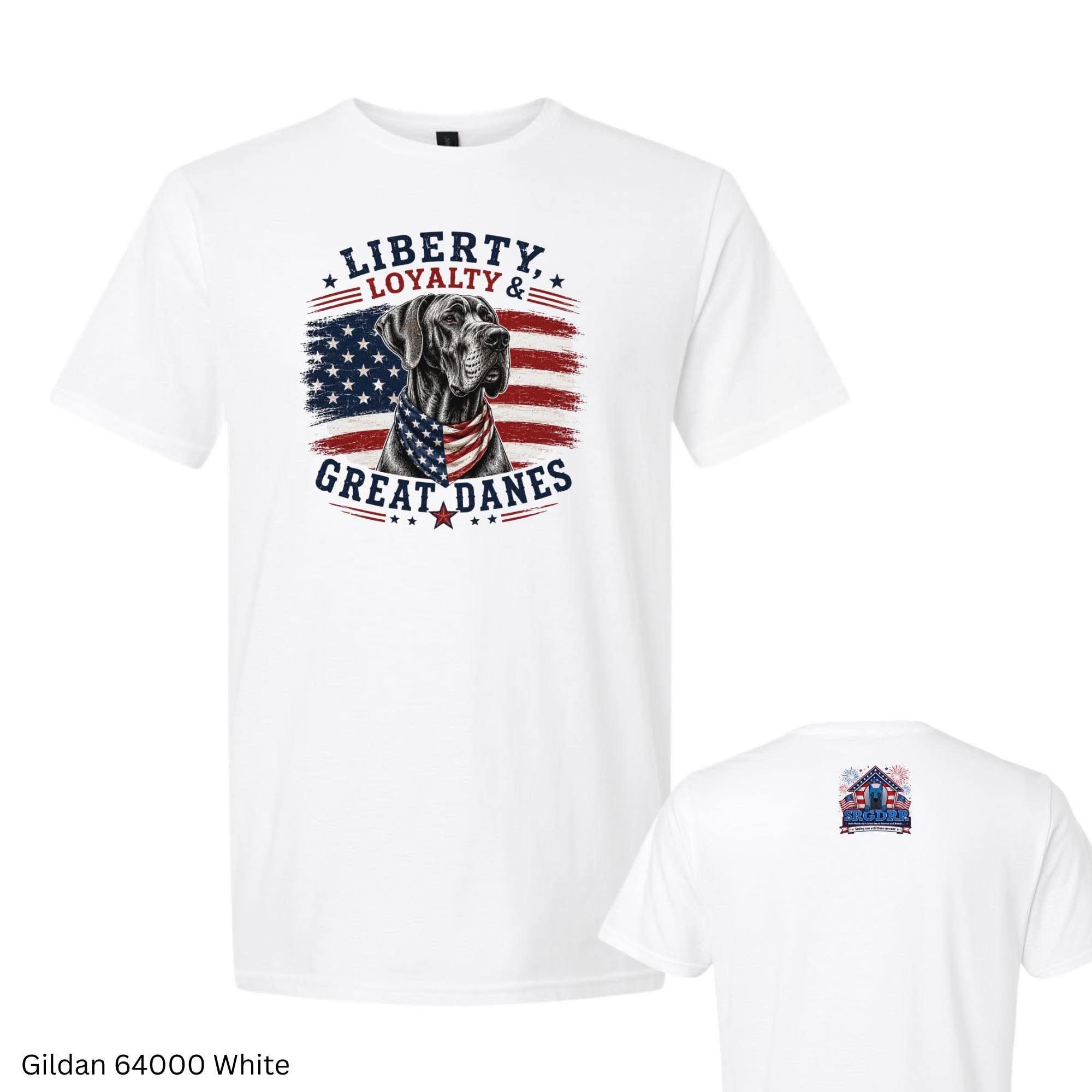Liberty, Loyalty & Great Danes Patriotic Shirt & Tank