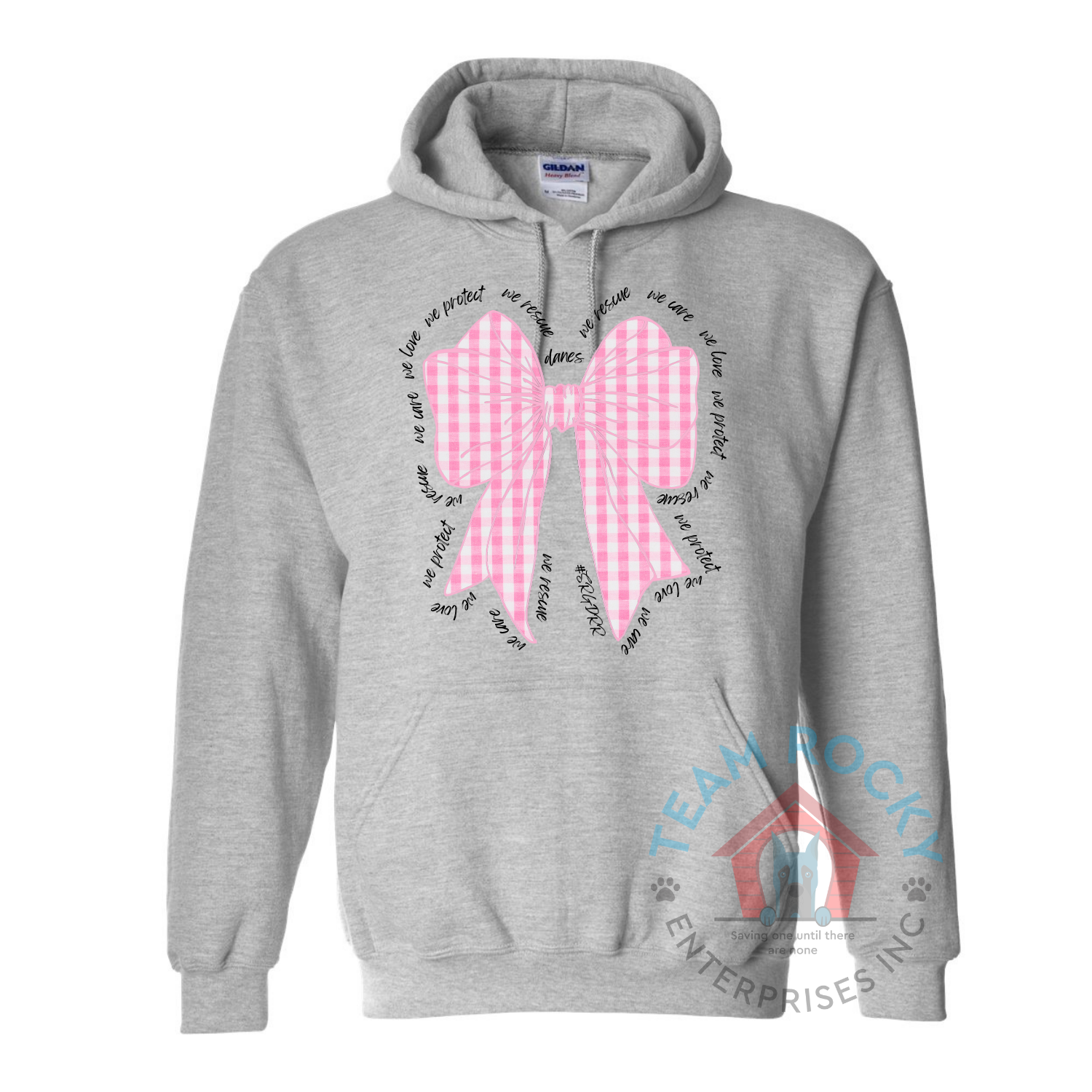 Pink Gingham Bow Gray.png