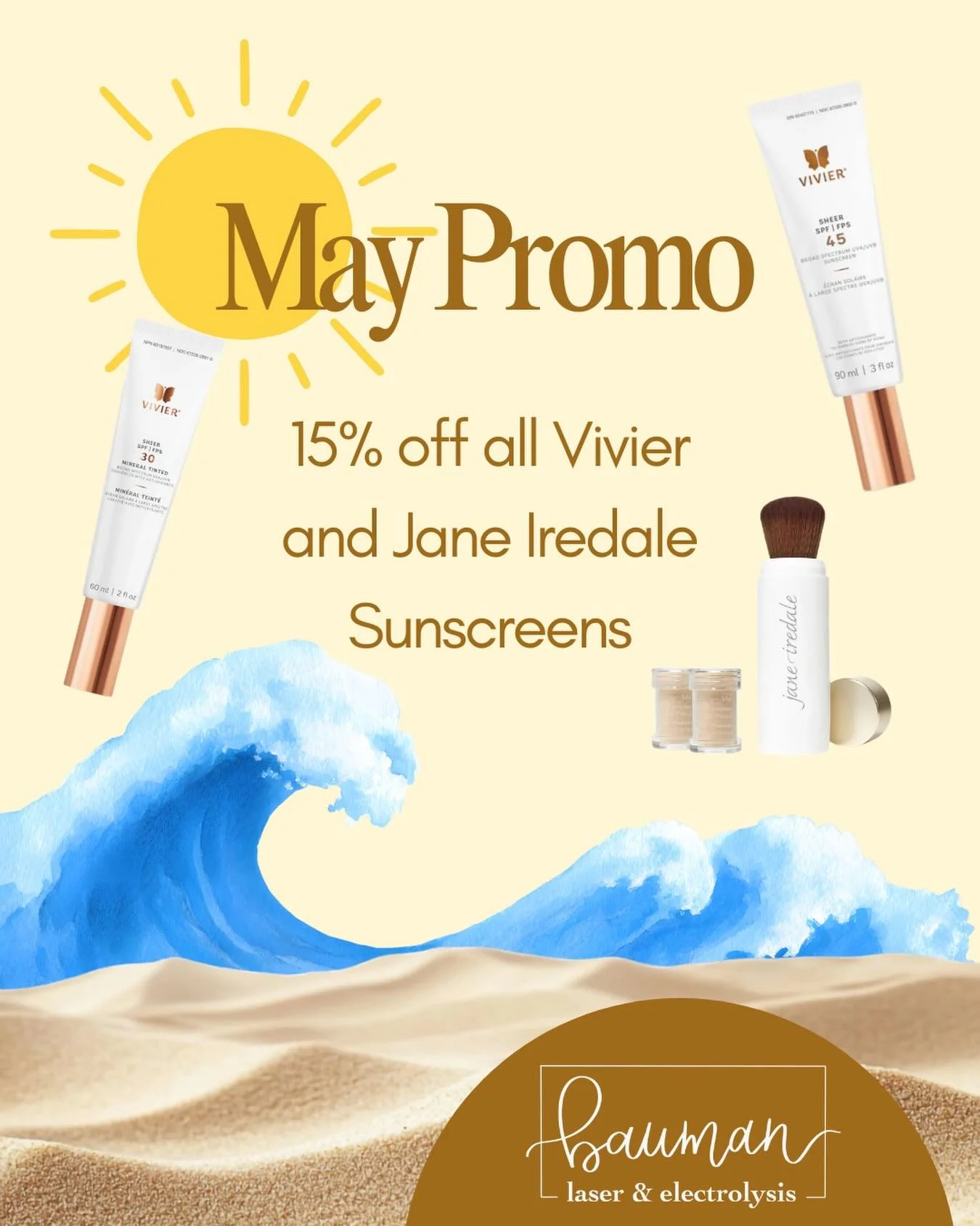 ☀️ DON&rsquo;T MISS OUT ☀️

Stock up on your favourite sunscreens from Vivier and Jane Iredale with an extra 15% off, before the Summer sun hits! 

From glowy Tinted SPF to a mattifying powder, we&rsquo;ve got you covered. Not sure which you&rsquo;d 
