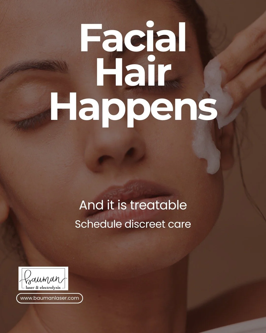 Hormonal changes can cause unwanted facial hair at any age. Electrolysis and laser are safe, and ideal for areas like the chin, lip, neck and jawline. You are not alone and you have options.