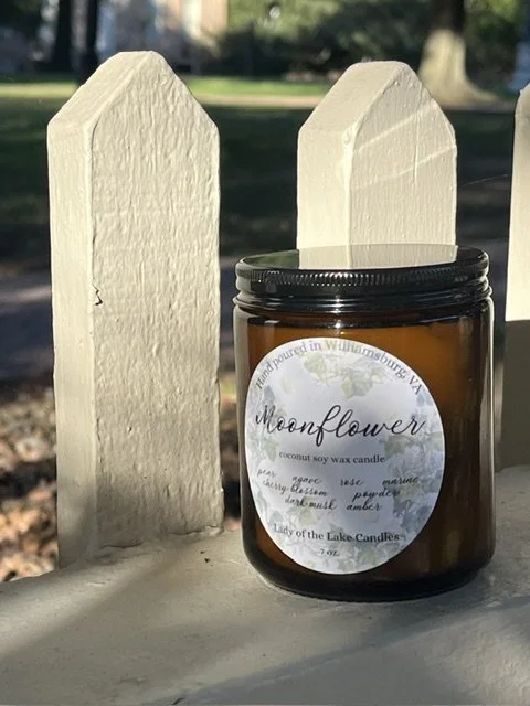 Moonflower Amber Jar