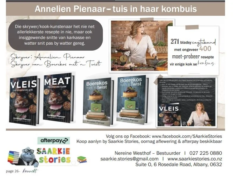 Sien ons advertensie in konnekt se nuutste uitgawe