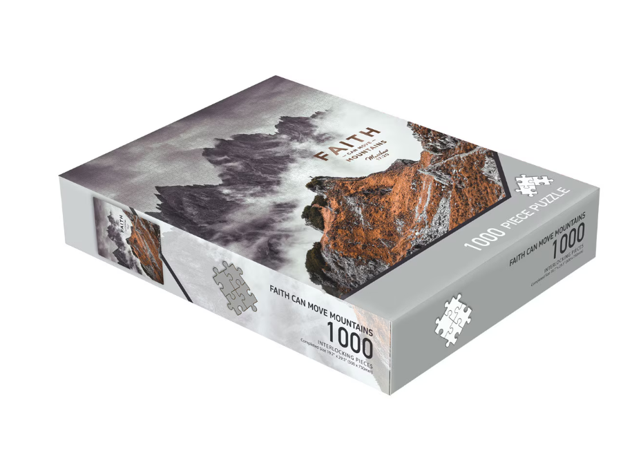 Faith Can Move Mountains 1000 Piece Cardboard Puzzle