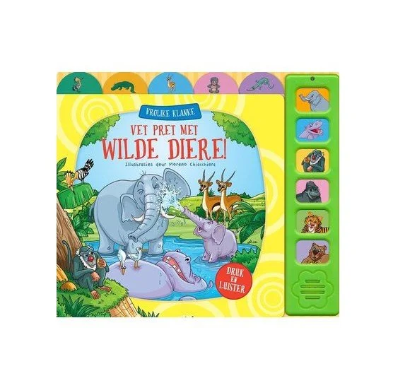 Klankboek: Vet pret met wilde diere: Vrolike Klanke