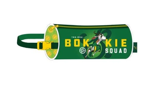 SA Rugby Bokkie Barrel Pencil Case 25cm