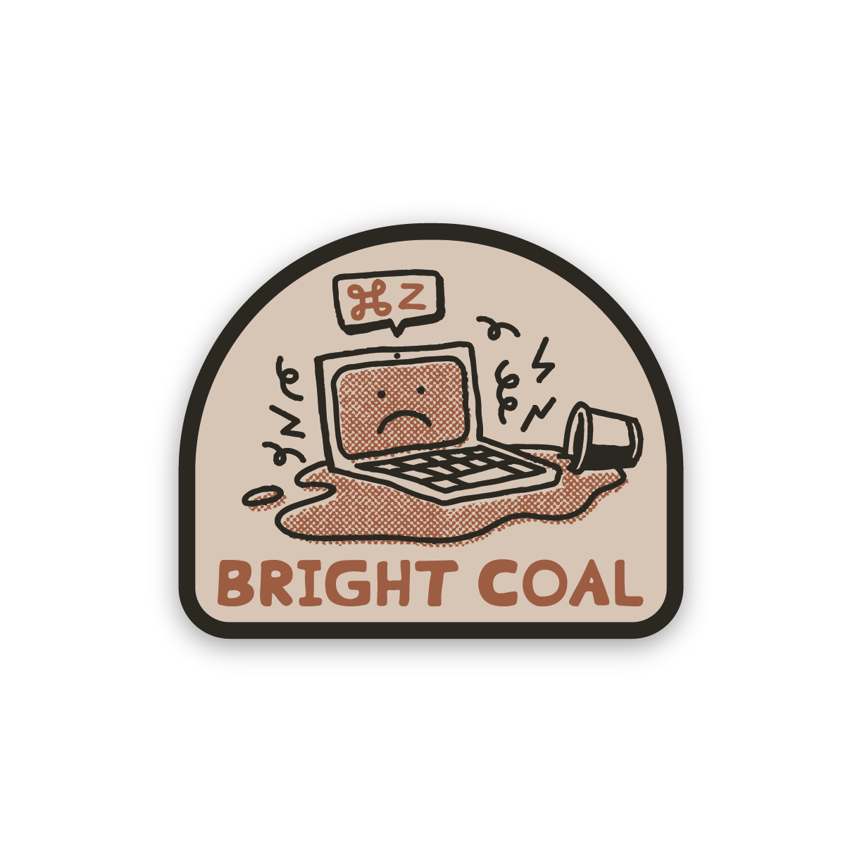 Bright Coal Sticker (Command Z)