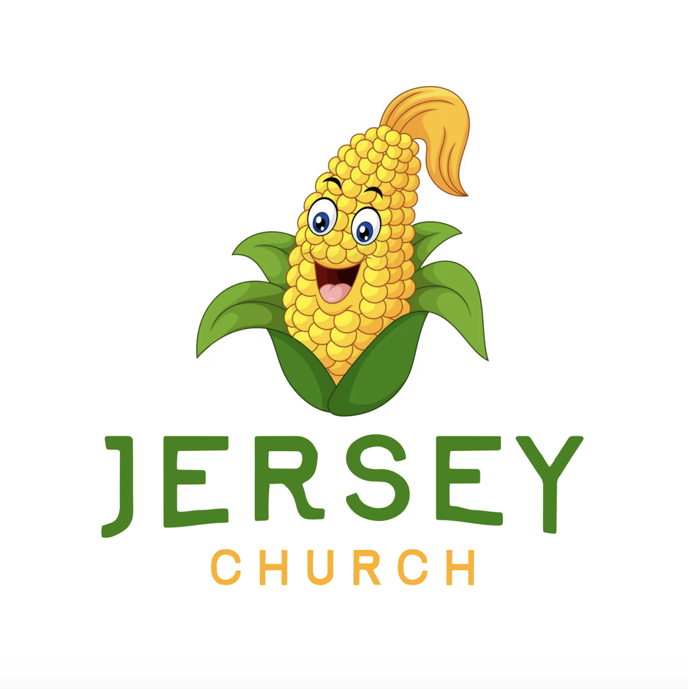 corn cob jersey church joke logo design
