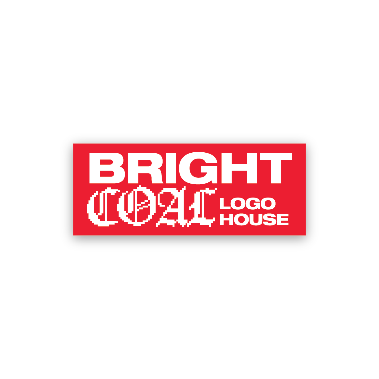 Bright Coal Logo House Sticker