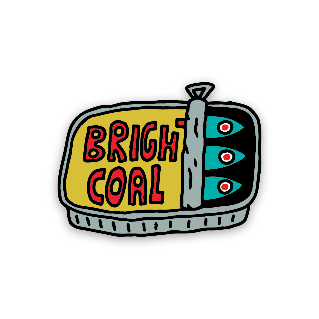 Bright Coal Sticker (Sardines)