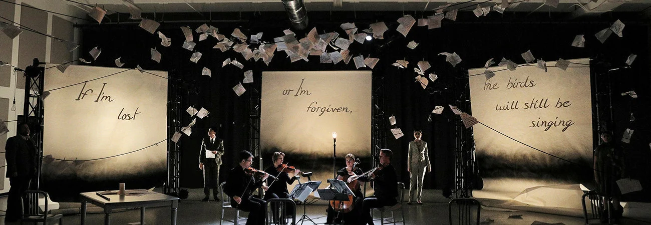 Production still of Paper Moon Opera Production’s The Juliet Letters (photo credit: Cory Weaver)