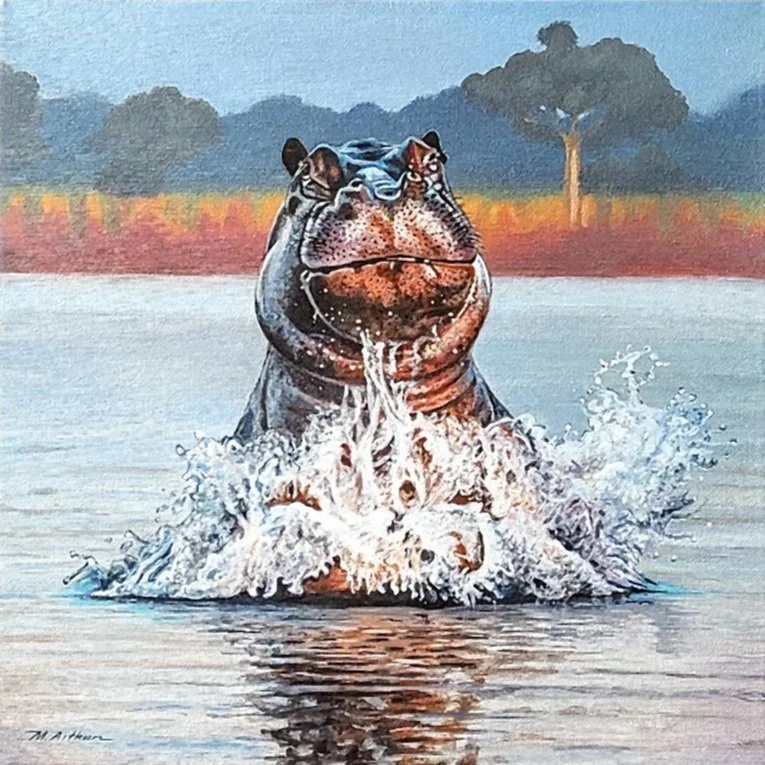Bertha, the Bathing Beauty | 12"x12" | SOLD