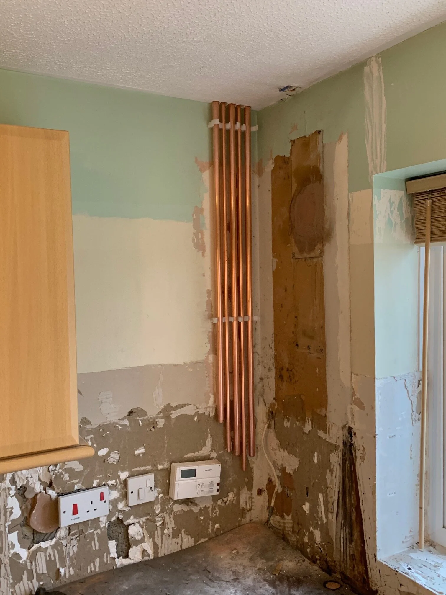 Repositioning of new boiler