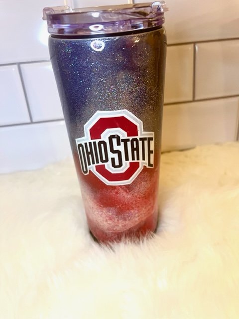 Ohio State Glitter Tumbler - Stay Pretty By CLOU — Stay Pretty By CLou