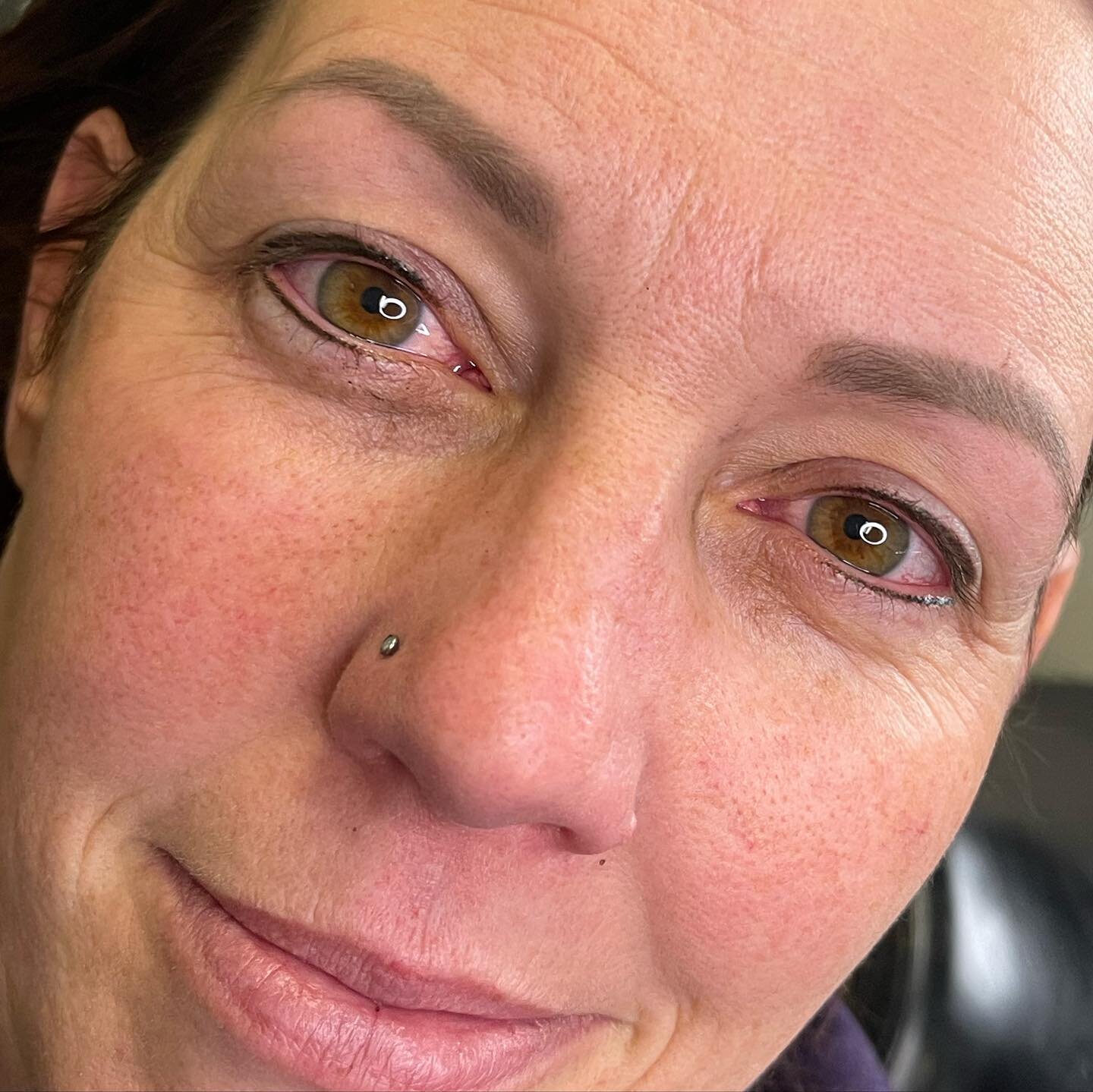 Did you know that Permanent Eyeliner is totally a thing?  My client doesn&rsquo;t like to wear (or need) makeup, but she wanted to make her eyes pop with a thicker outer corner and smoky bottom line.  I think we nailed it. 

Also, I love that photos 