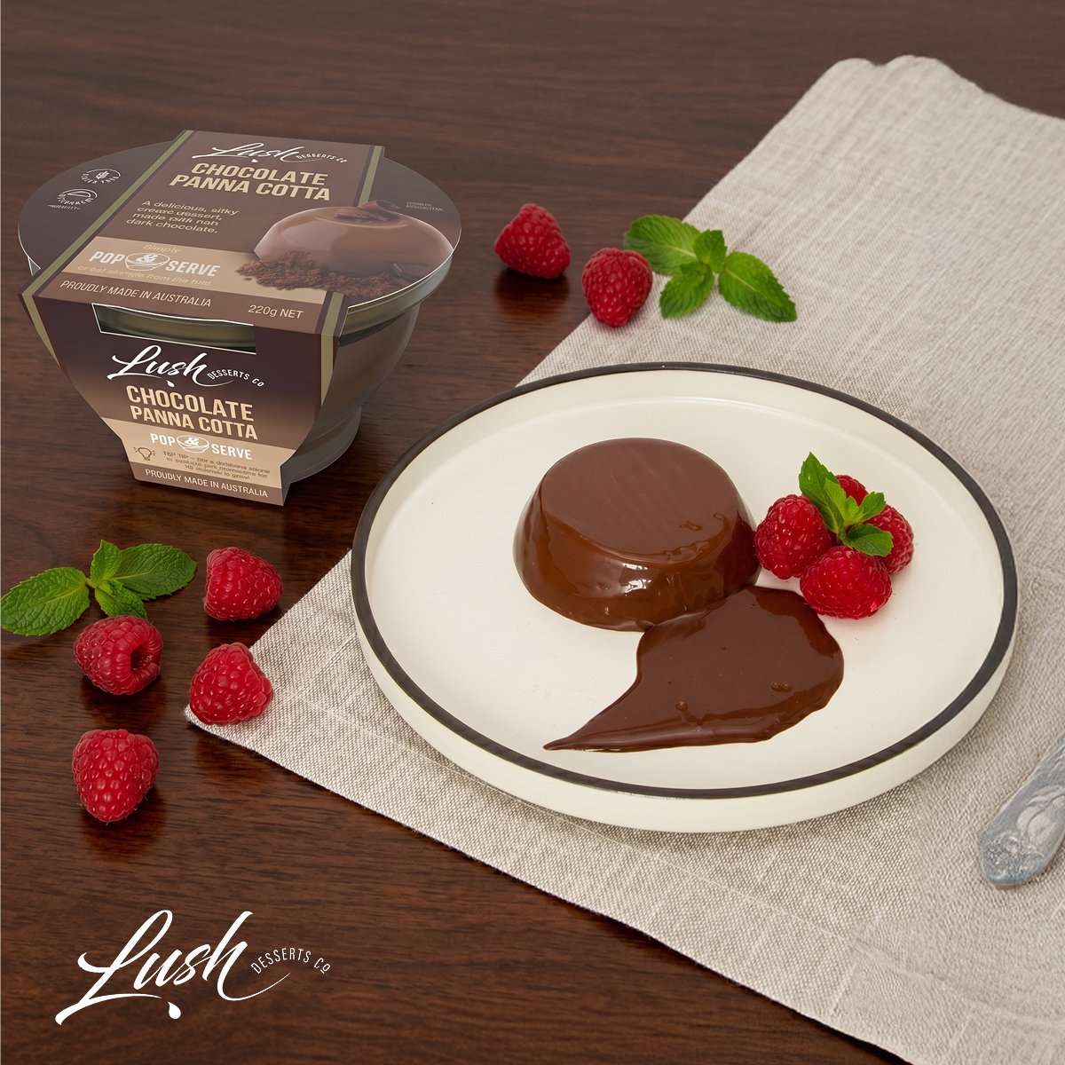 🍫 Chocolate Lovers, This One&rsquo;s for You.

Meet the indulgent Chocolate Panna Cotta from Lush Desserts &mdash; crafted with rich dark chocolate and a smooth, velvety texture that melts in your mouth. Simply pop, serve and enjoy a restaurant-qual