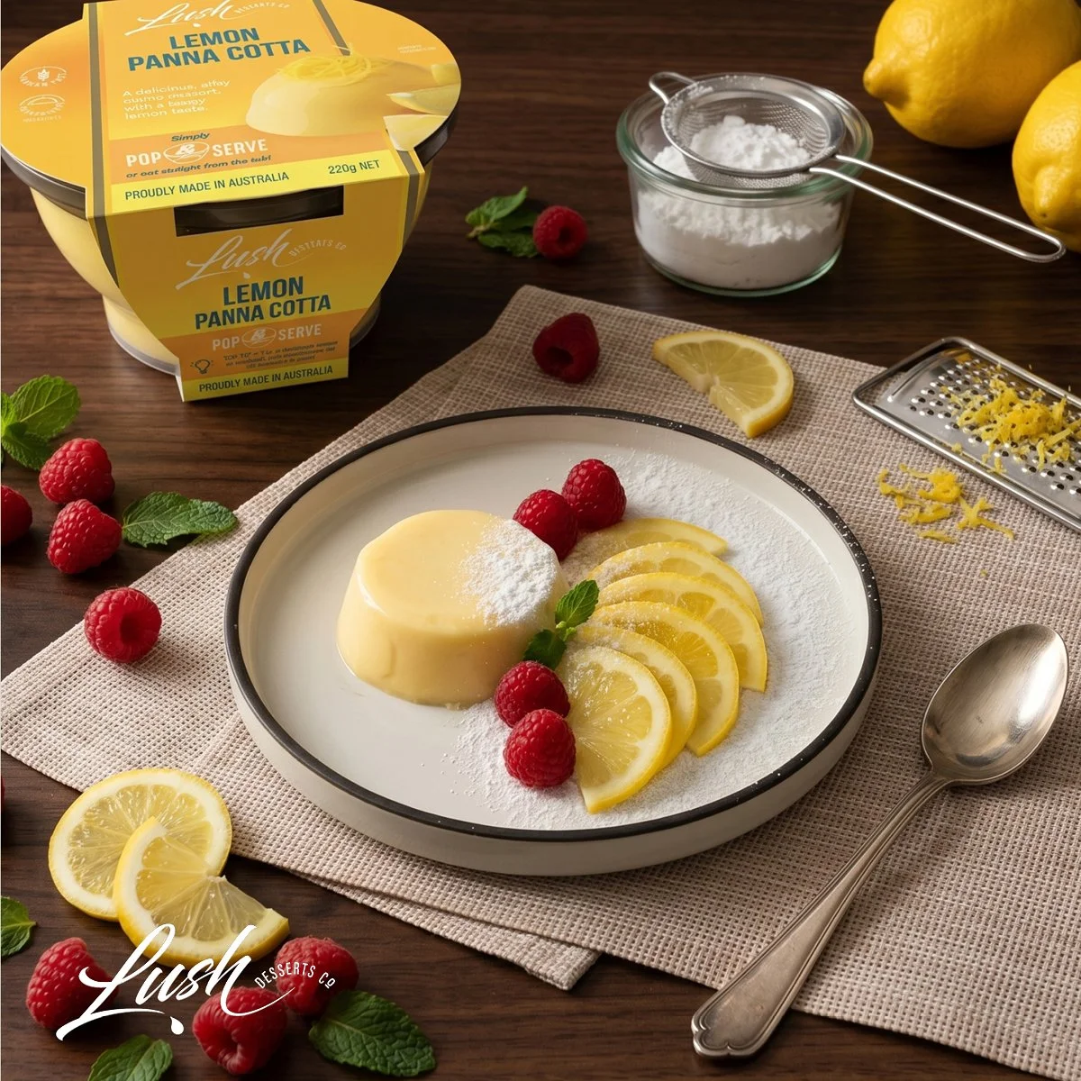 Bright, zesty and irresistibly smooth 🍋✨

Treat yourself to the refreshing taste of our Lemon Panna Cotta &ndash; a silky, restaurant-quality dessert with a vibrant citrus twist. Made for those moments when you want something a little special, it's 