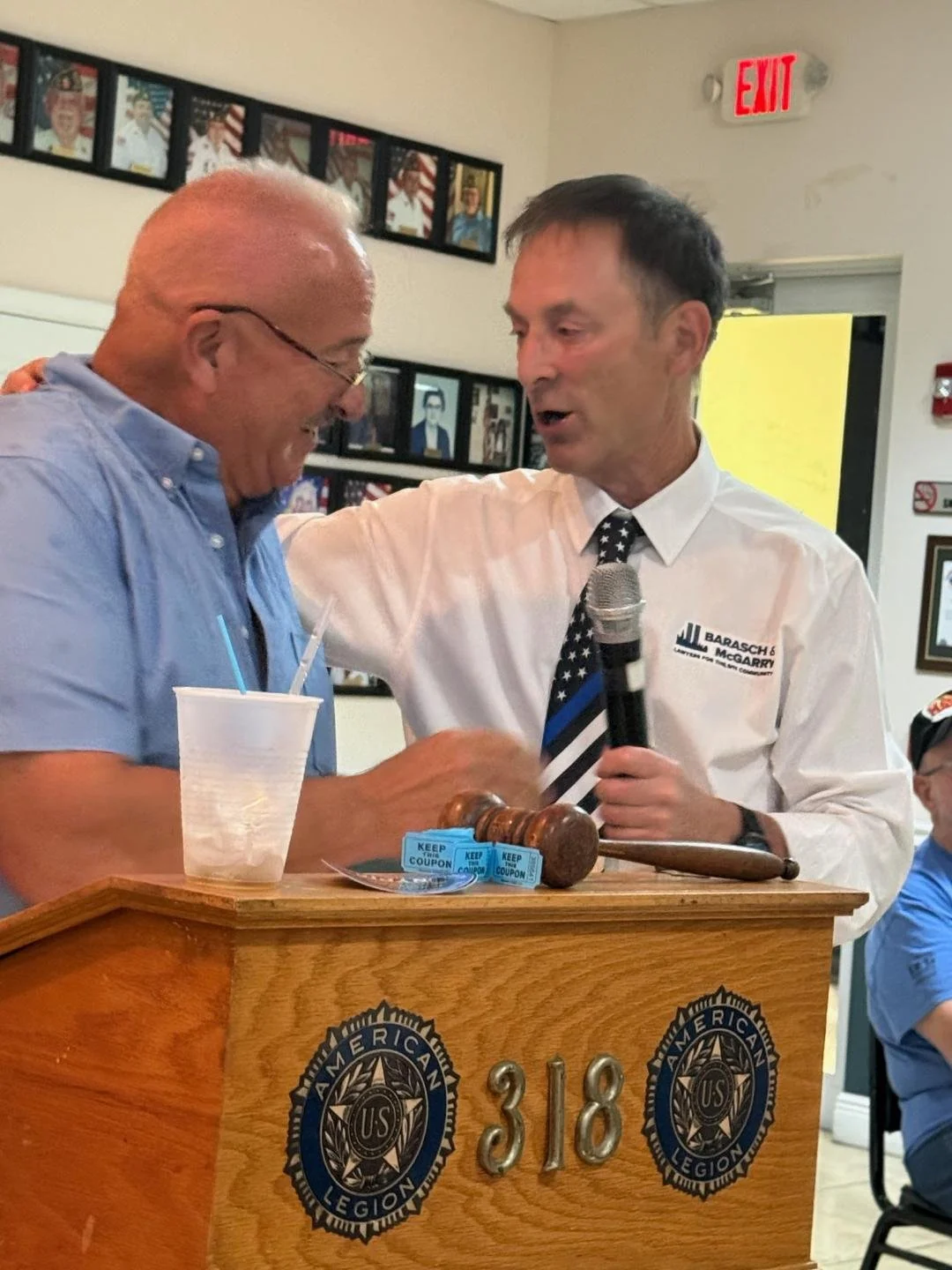 On March 31, 2026, our members packed the house to welcome a very special guest speaker, 9/11 attorney Michael Barasch, to our meeting. With over 80 members in attendance, we were honored to host him.