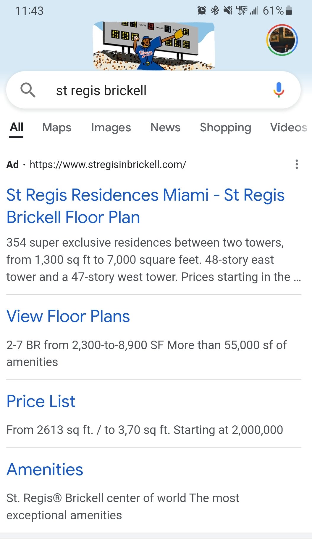 St. Regis Brickell Sitelink Extension Mobile Ad