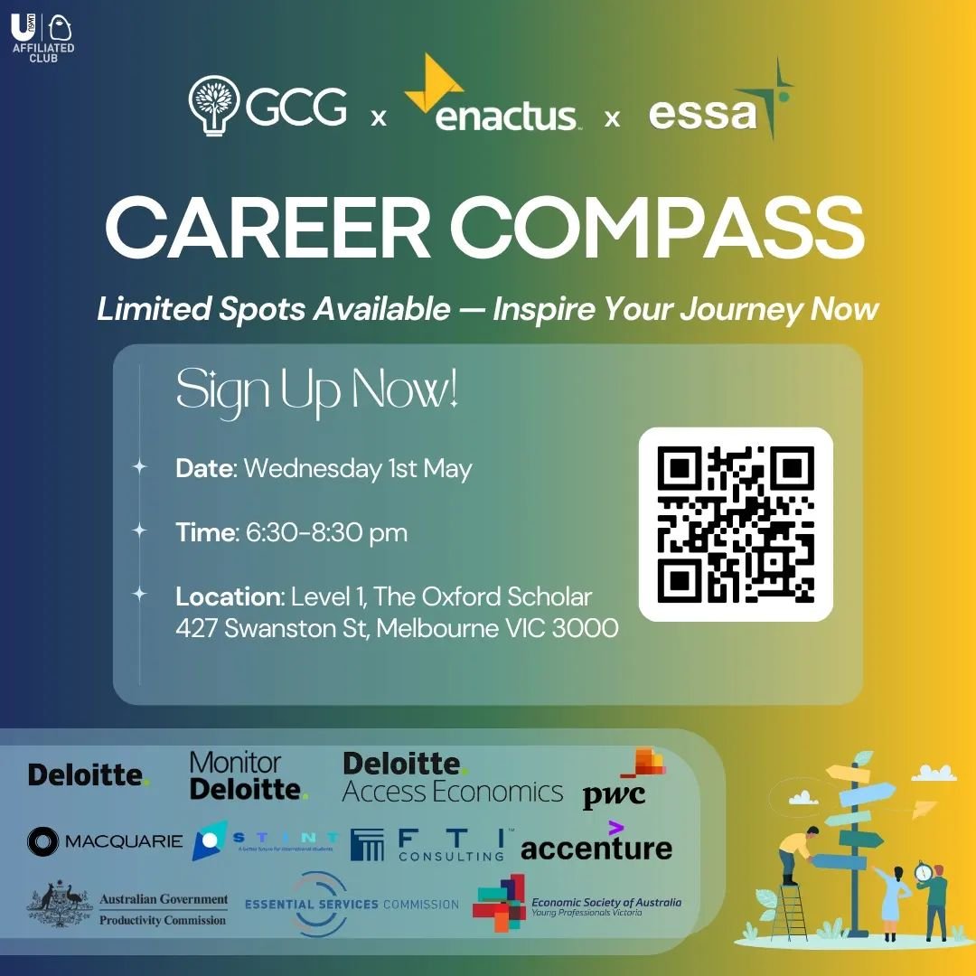 Excited to unveil the lineup for our 'Career Compass' event! Get ready to glean insights from industry giants including representatives from the Big 4, Consulting, Banking, Public Sector, VC, and Startups. 🚀 Don't miss out on this exclusive opportun