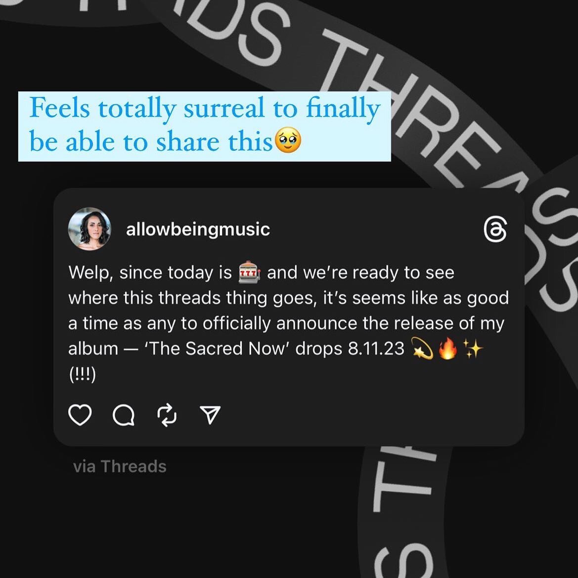 You know how I like to work with the numbers #777 💫 Who&rsquo;s ready for the whole story??! Can&rsquo;t wait to share this body of work with you🩵 #thesacrednow #august11th #allowbeing