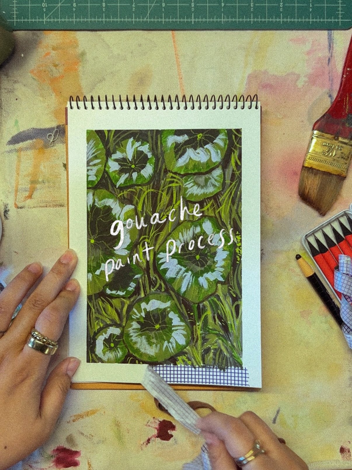 I&rsquo;ve been reaching for @holbeinartistmaterials acrylic gouache on repeat lately. Here&rsquo;s a step-by-step of painting these big leaf ligularia plants 🌱