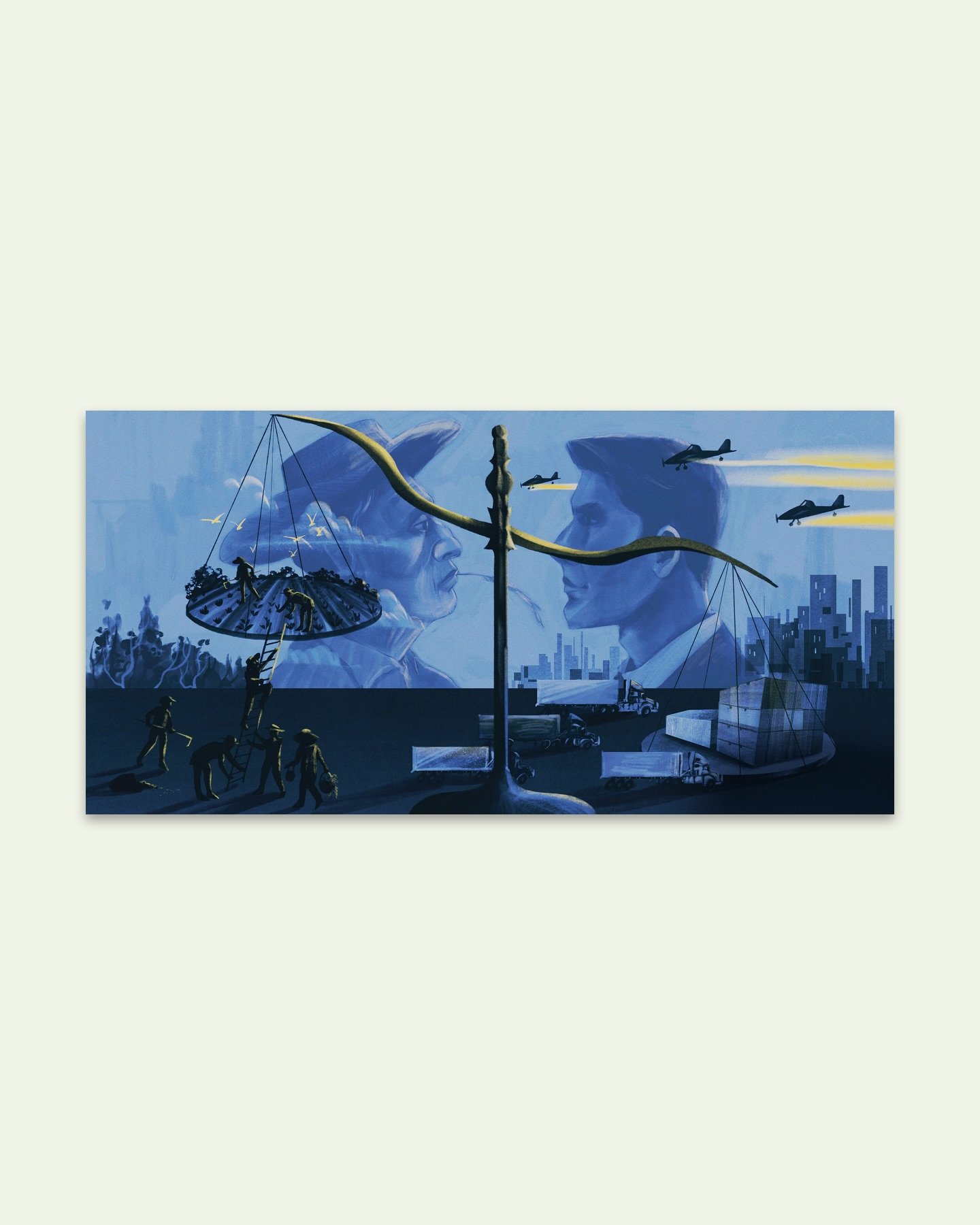 Honored to create the artwork for this month&rsquo;s Food Sovereignty Digest with @foodfirstorg 🌿

Across the globe, many of the people growing our food are the same communities facing hunger. As food systems shift toward export and global markets, 