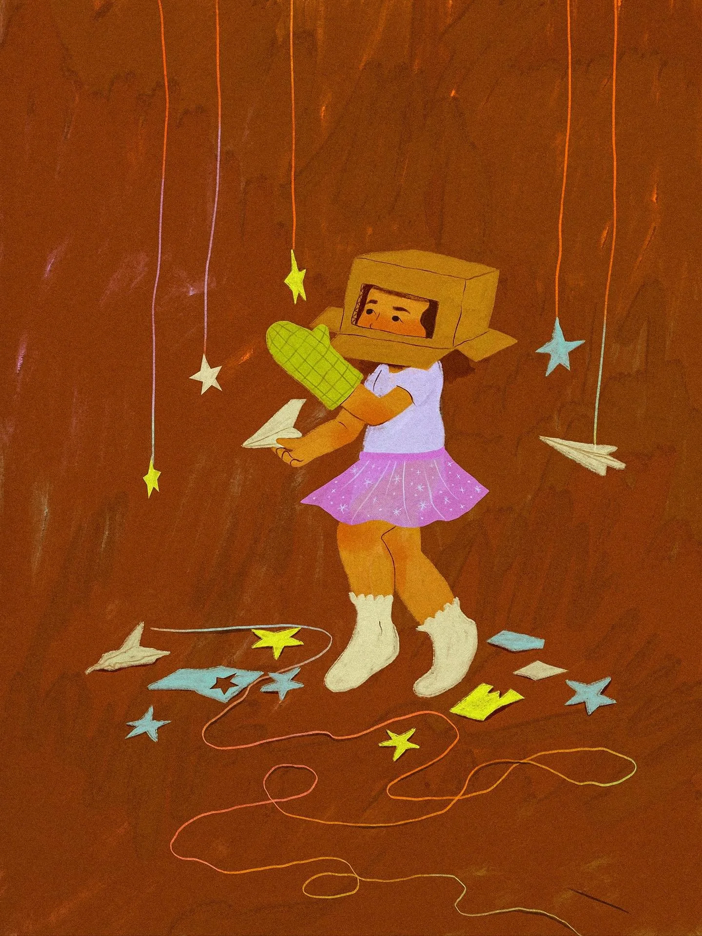 Day 23 &ndash; Paper 📰 #peachtober25paper

One thing about me: computer paper was never safe in my house growing up. If I wasn&rsquo;t folding paper airplanes, I was cutting out stars and hearts, making snowflakes, or stapling together 50-page comic