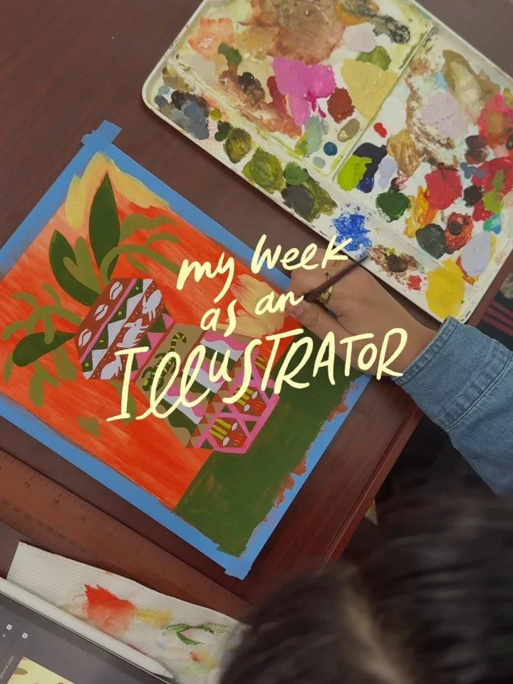 This was my week as a self-employed illustrator ✍🏽

Not pictured: tax work, getting two cavities filled, car breaking down, etc etc.

Not to be clich&eacute;, but all the time spent painting,sketching, illustrating, editing, reworking these projects