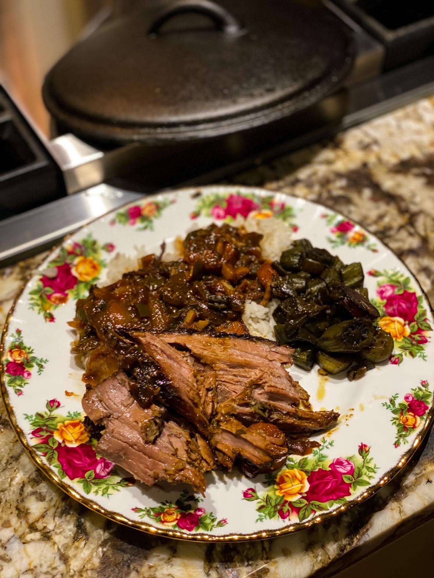 REAL Cajun Cooking, 6 1/2 pounds of chuck roast, seasoned, …