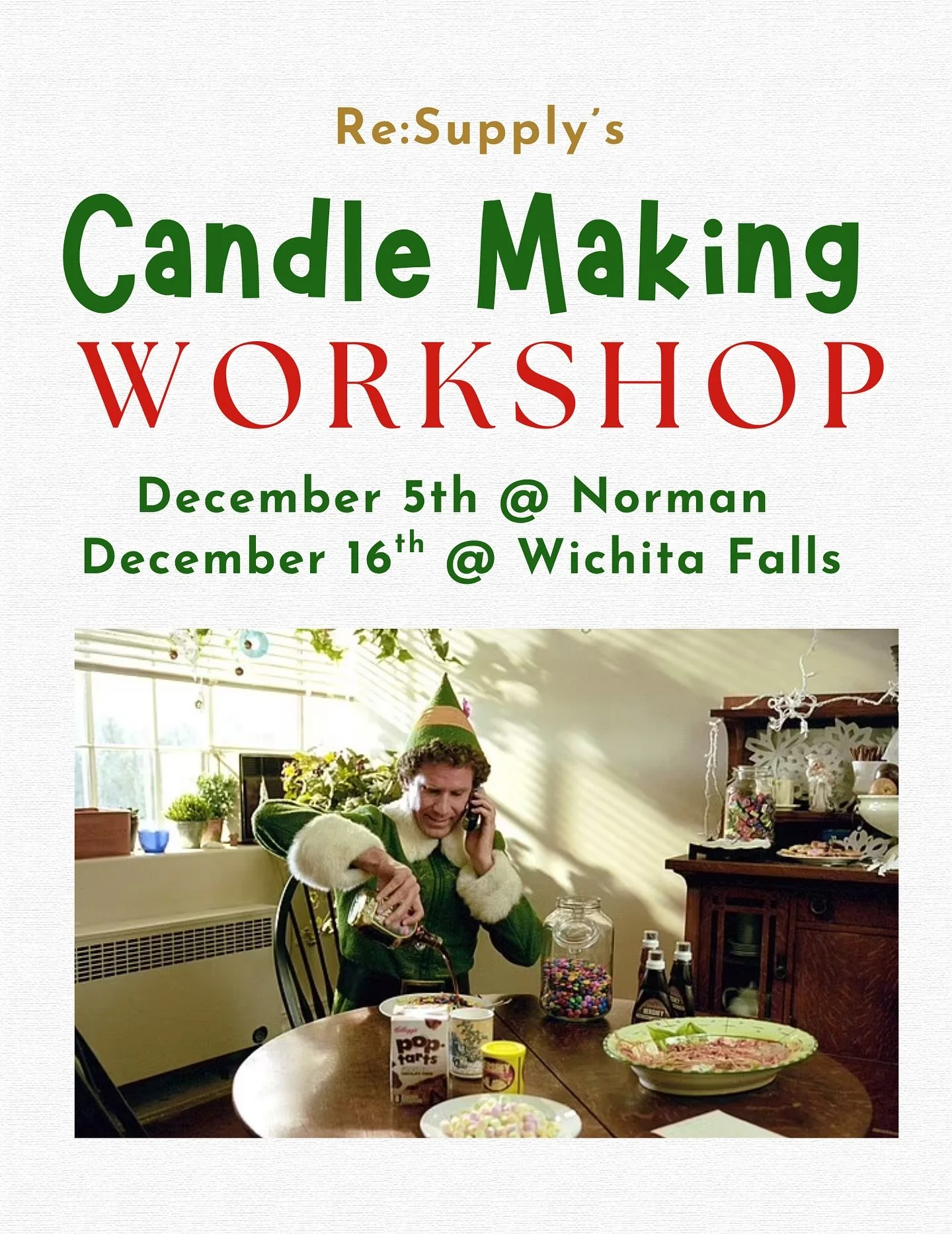 Last workshops of the year ✨
Come make holiday candles with us (and gab about your favorite Xmas movie). Your $50 ticket covers everything you need to pour 20 oz of candles (usually 2&ndash;4 depending on container size). Plus. a holiday themed mimos