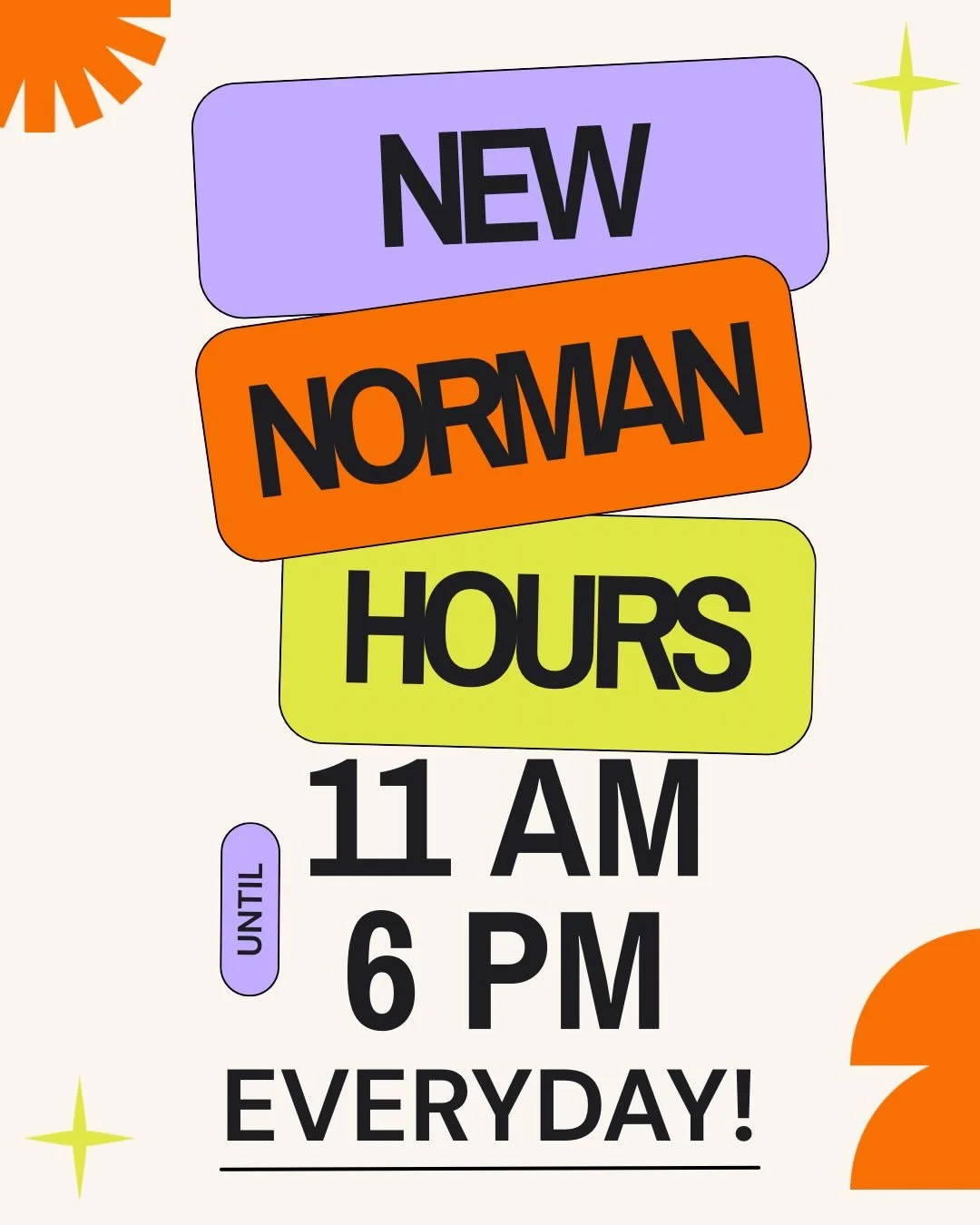 Attn attn, Norman is now open on Mondays and an extra hour on Sundays. We&rsquo;re also leaning harder into perishables. Fresh bread hit the shelves this past week, and we&rsquo;ve got more produce rolling in soon.

Refill those jars and snag somethi