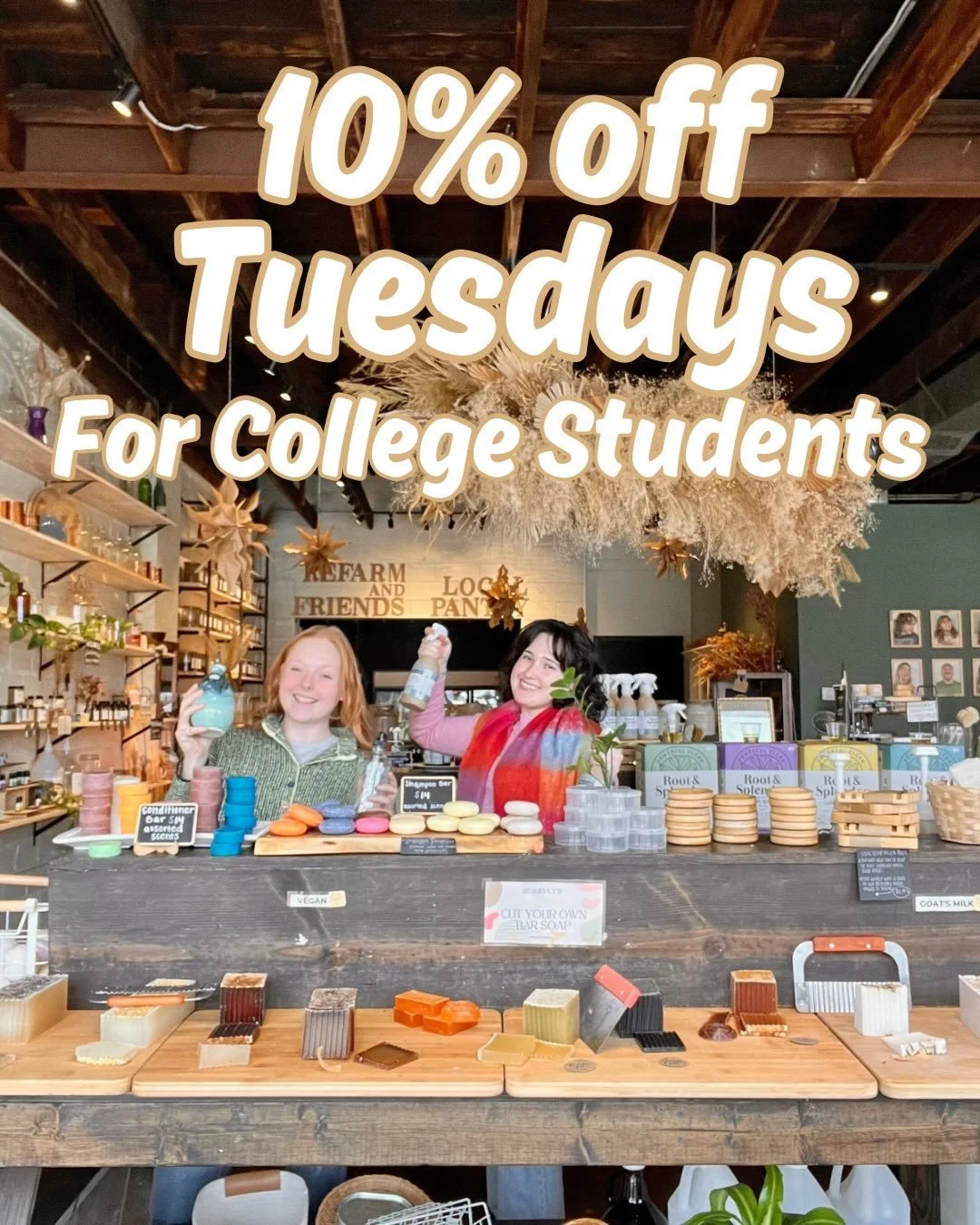 Welcome back, college students! We want to support your thoughtful living this semester, so we&rsquo;re launching 10% off Tuesdays (everything in the shop!) for students with a valid college ID.

This semester we hope you ask the hard questions, read