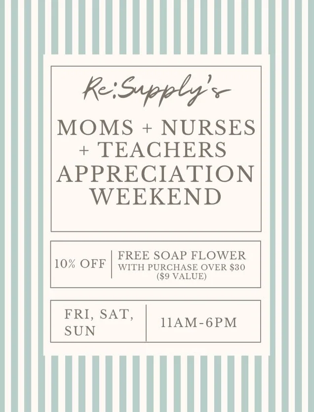 So much love to spread this weekend. This one&rsquo;s for the moms, nurses, and teachers out there doing the most (often without nearly enough credit).

Join us for Moms + Nurses + Teachers Appreciation Weekend!

💜 10% off your purchase if you&rsquo