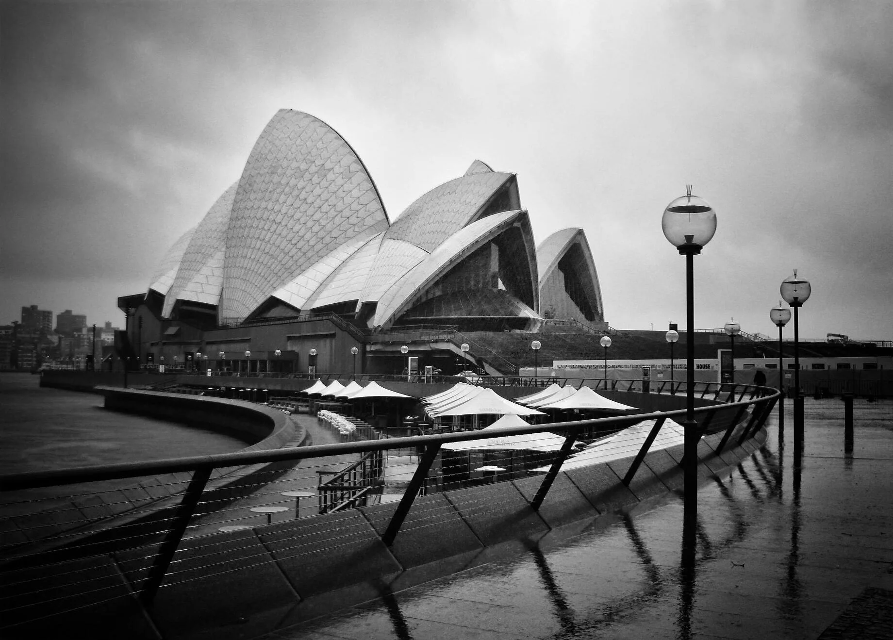 the empty Sydney Opera House