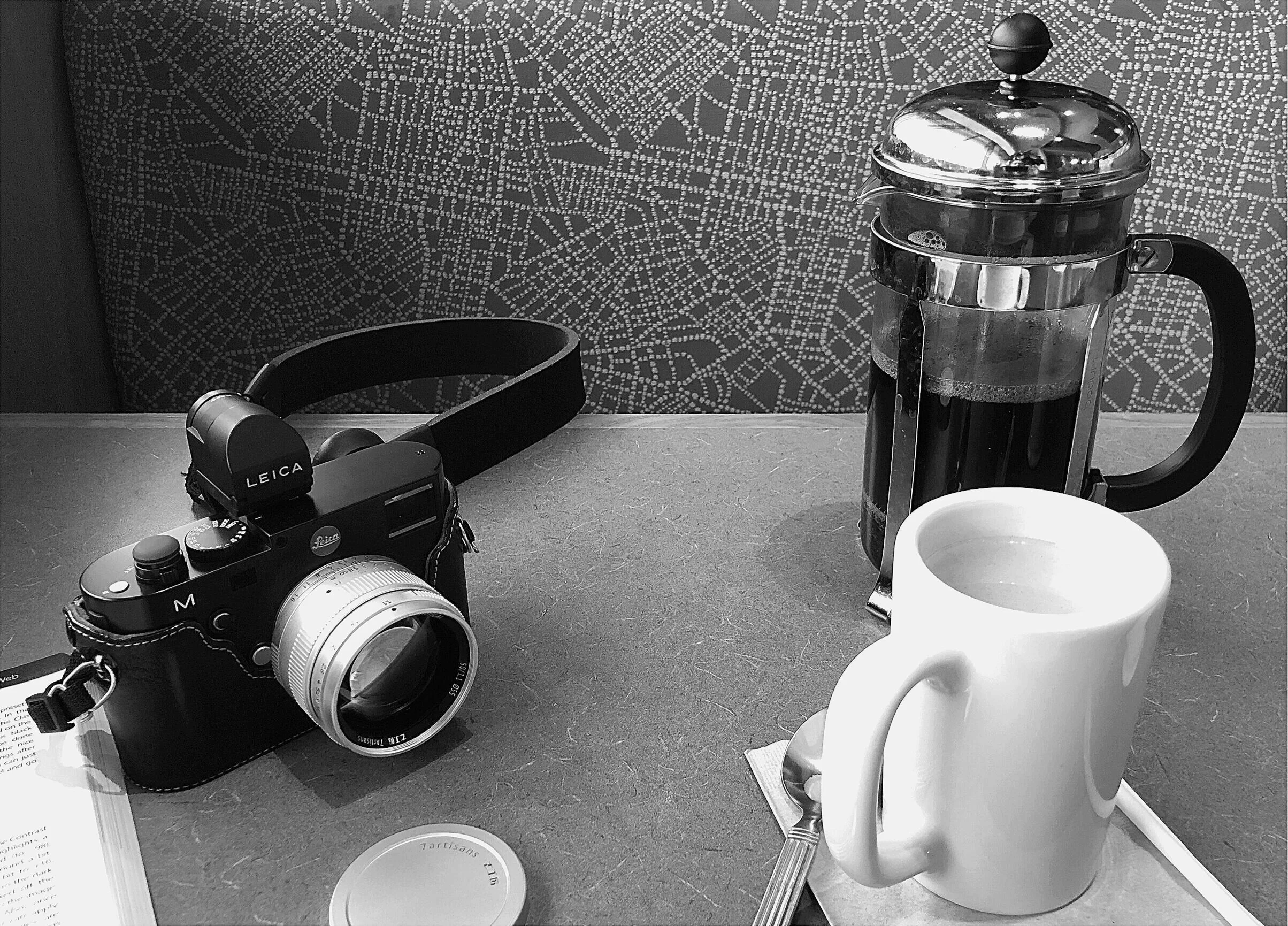 Leica with a 50mm f1.2 lens (and coffee)