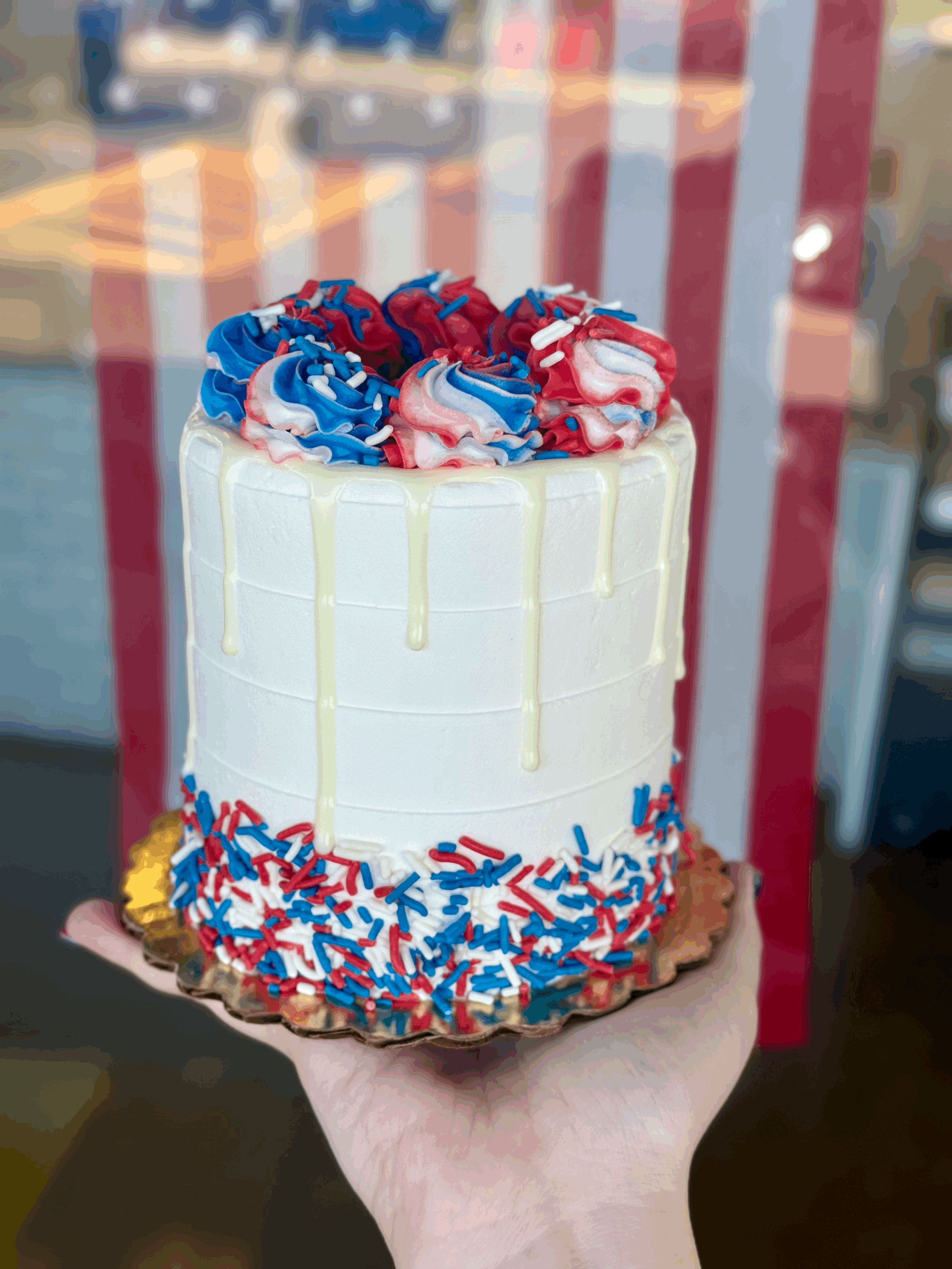 Patriotic Sprinkle Cake