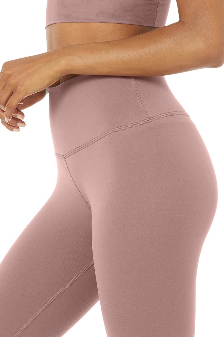 Ribbed 7/8 High-Waist Blissful Legging:: Dove Grey Heather