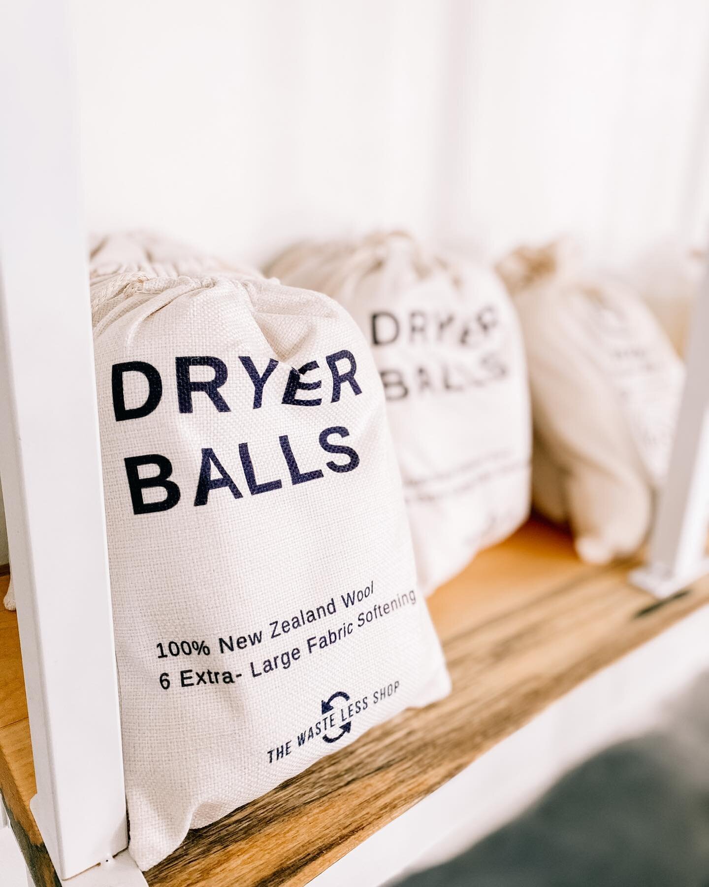 Dryer balls are an environmentally friendly, zero-waste staple for your laundry routine.

Toss dryer balls in with wet laundry to reduce drying time and static. Try adding a few drops of lavender or lemon essential oil for that fresh laundry scent!