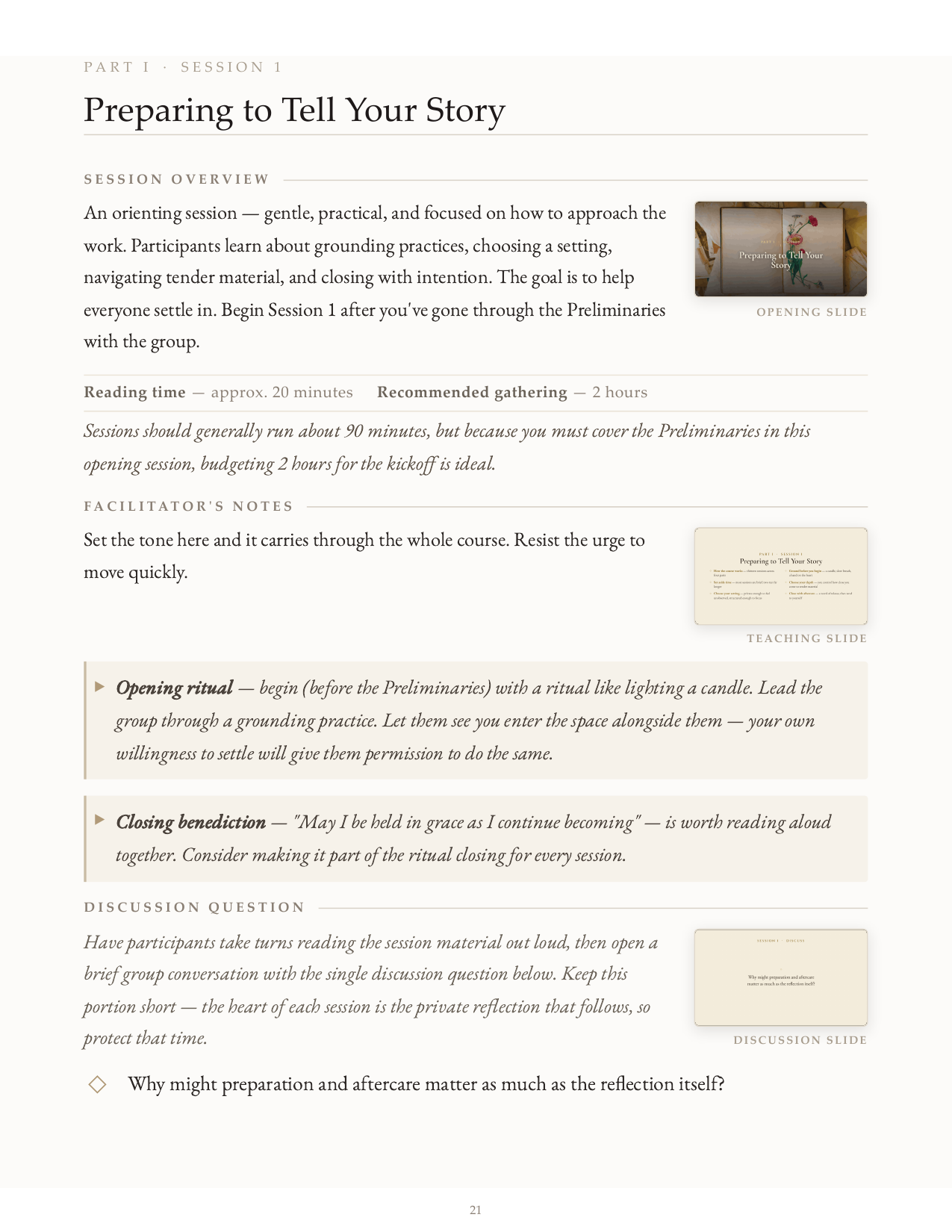 Sample Page From Facilitator Guide