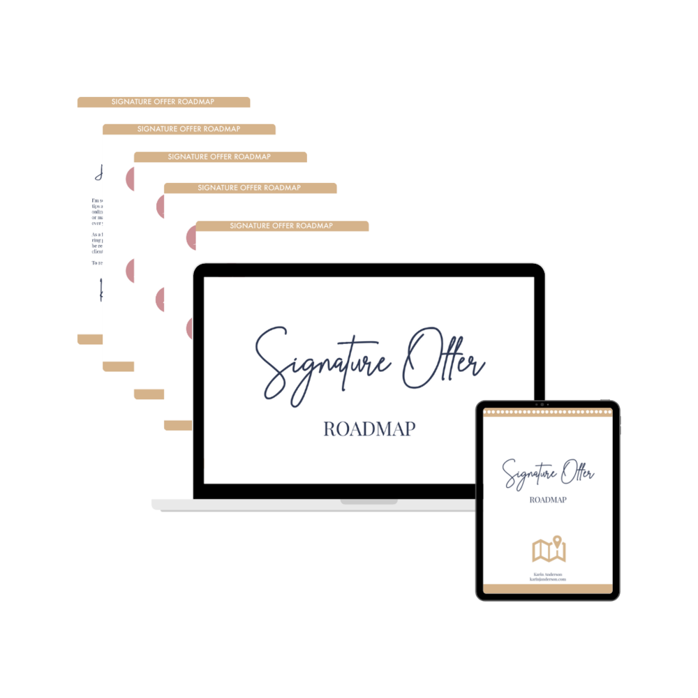 Download Signature Offer Roadmap Karin Anderson Coaching