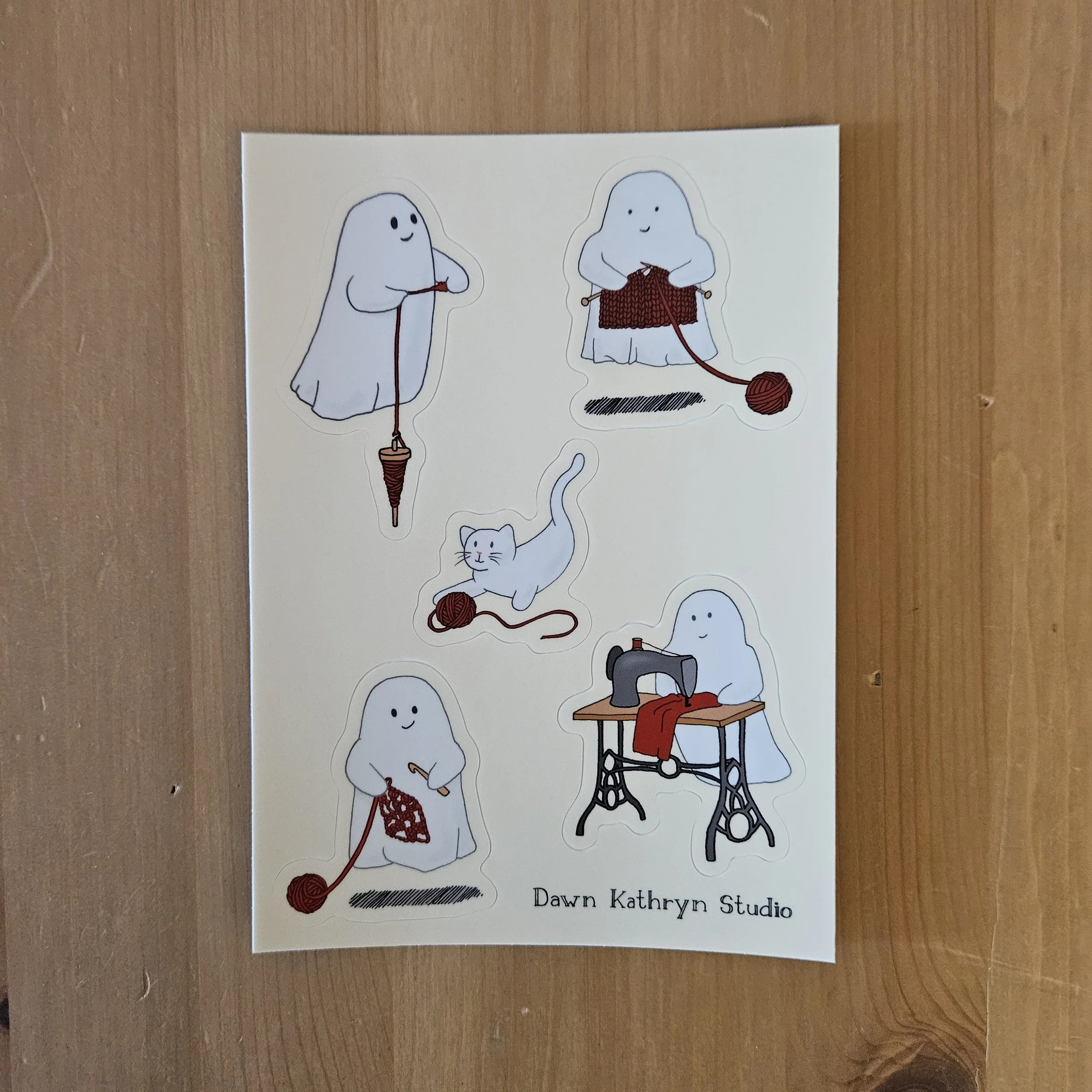 Crafty Ghosts Sticker Sheet